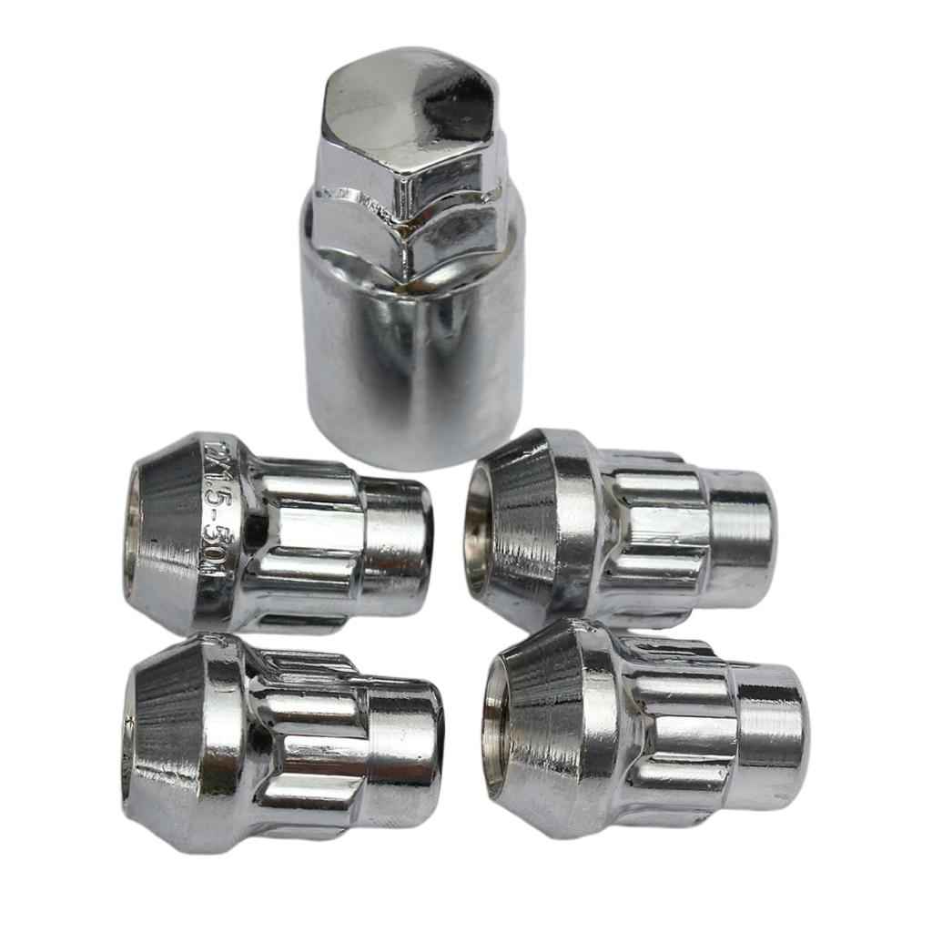 14x1.5mm Locking Alloy Wheel Lock Bolts 60Deg Tapered Security Nuts with Key