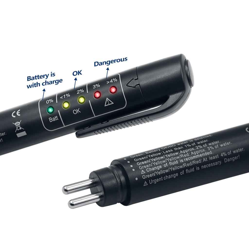 Universal Brake Fluid Liquid Oil Tester Pen 5 LED Indicator Car Testing Tool