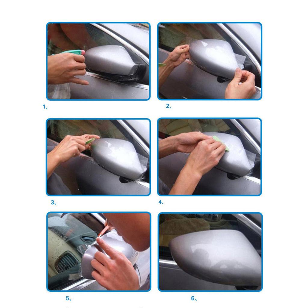 4xCar Door Panel Plate Paint Protection Films PVC Sticker Protector 15x100cm