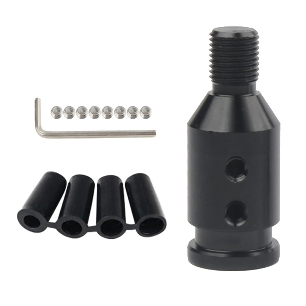 2xAluminum Shift Knob Adapter for BMW/Mini Non Threaded Shifters Black