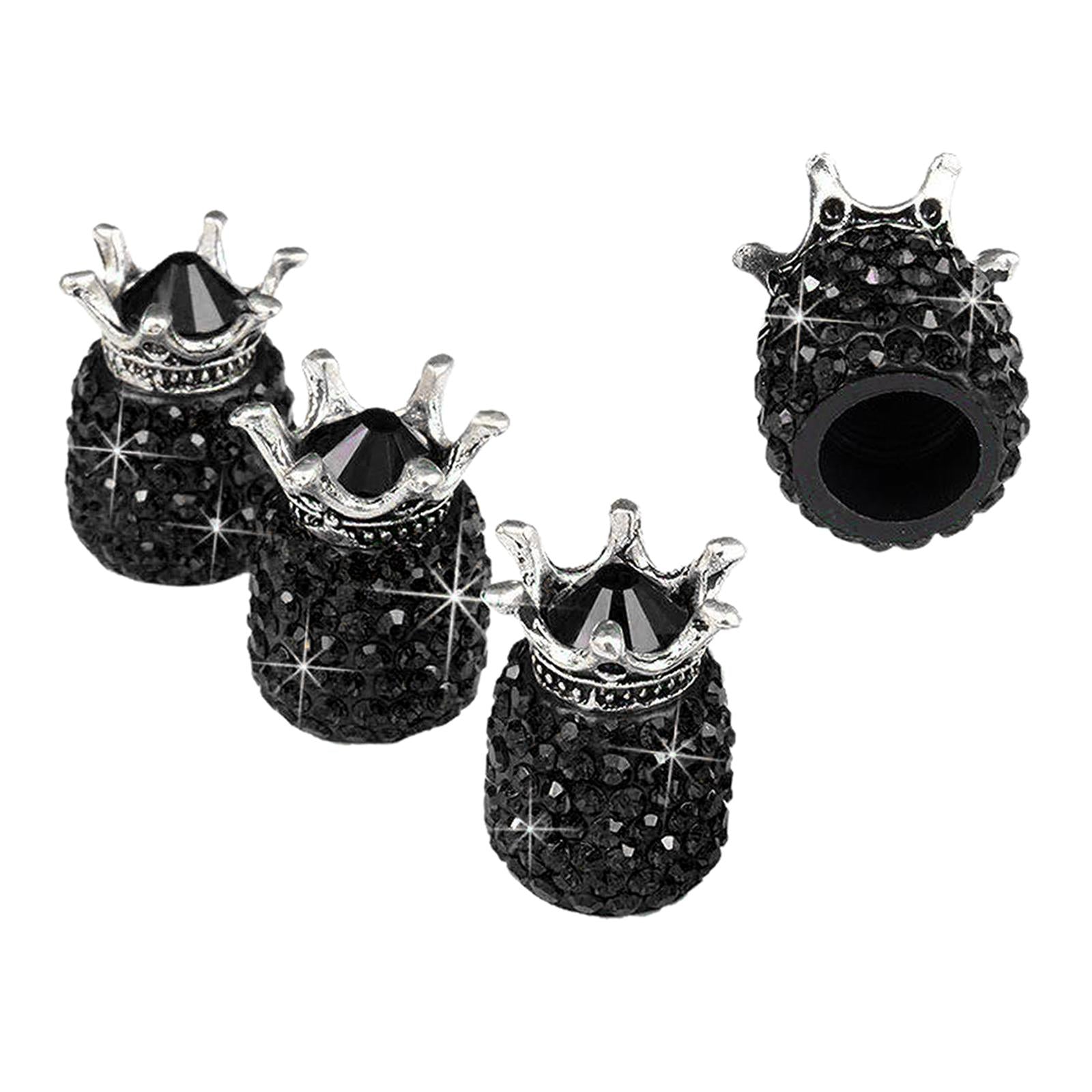 4x4 Pcs Tire/Wheel Air Pressure Valve Stem Caps for Auto Car Truck Black