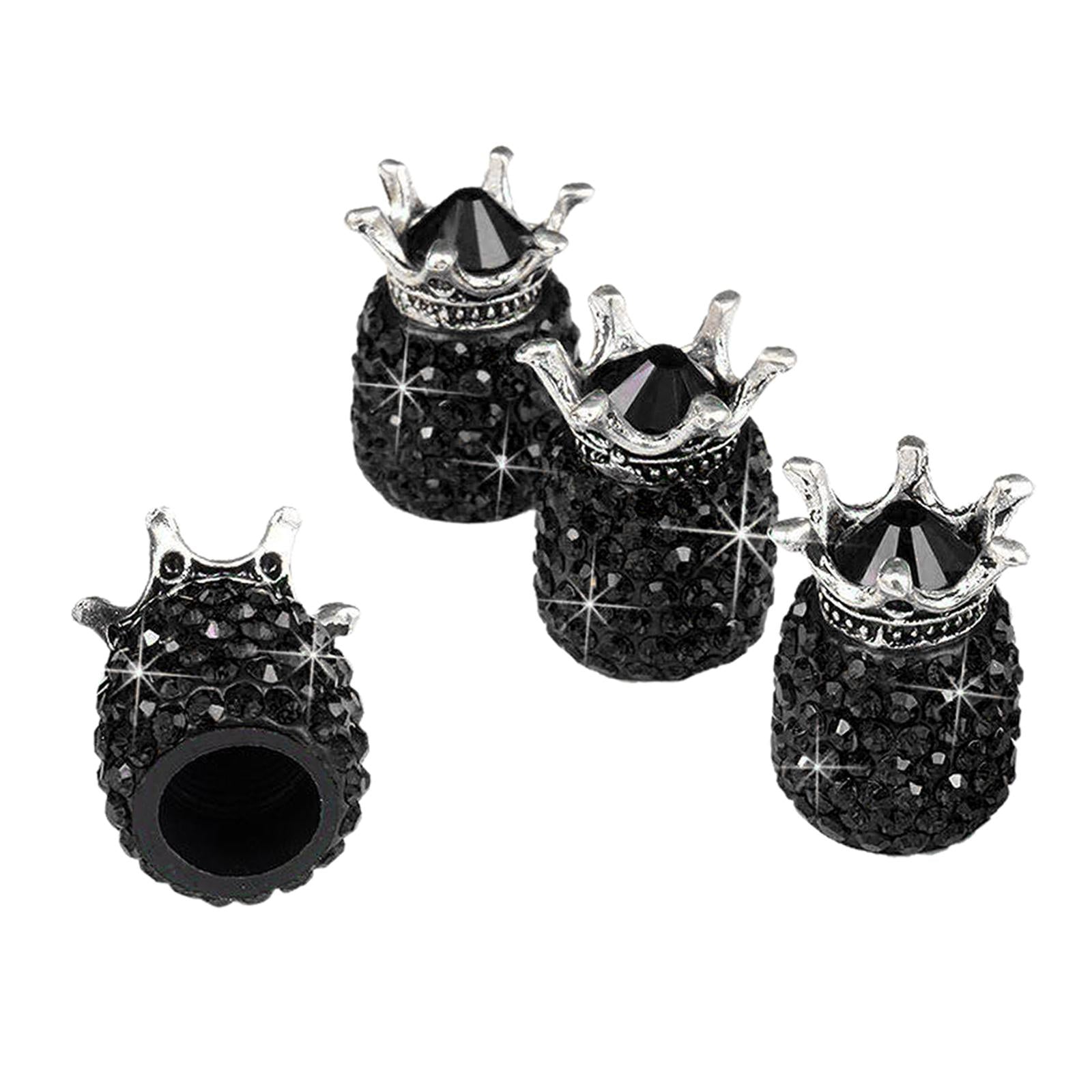 4x4 Pcs Tire/Wheel Air Pressure Valve Stem Caps for Auto Car Truck Black