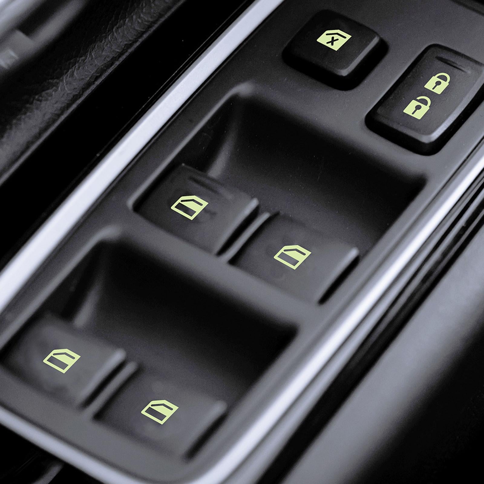 3xCar Switch Decal fluorescent Button Knob Switch Decals Fit for Benz Orange