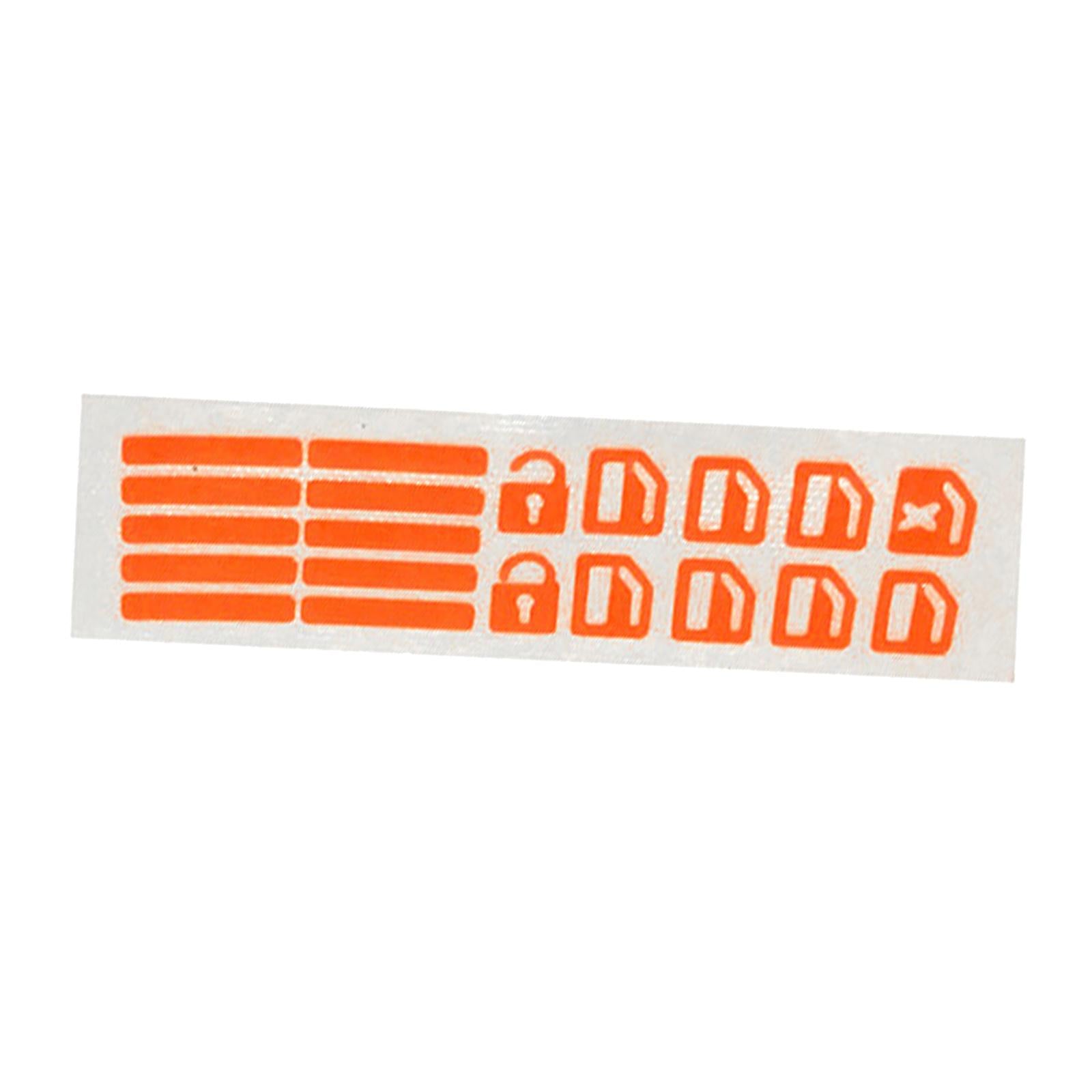 4xCar Switch Decal fluorescent Button Knob Switch Decals Fit for Benz Orange