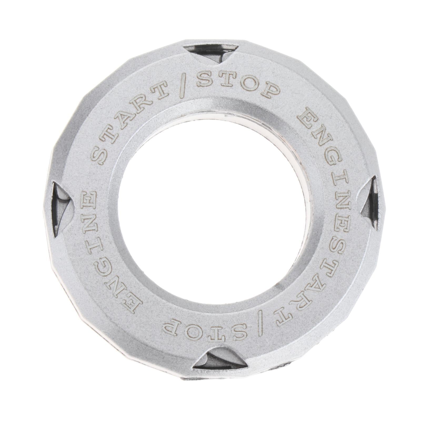 2xDecorative Car Engine Start Stop Switch Cover Fit for Most Cars Accessories silver LETTER