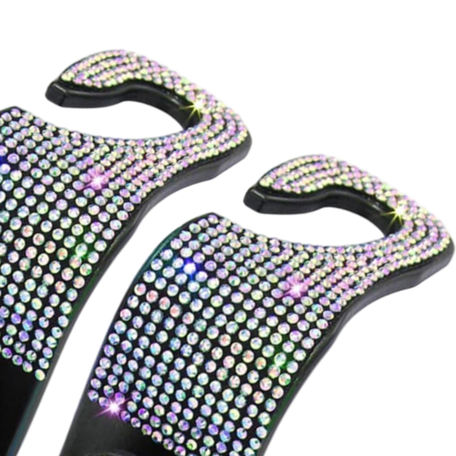4x2Count Rhinestone Diamond Car Seatback Storage Hook Hanger Colorful
