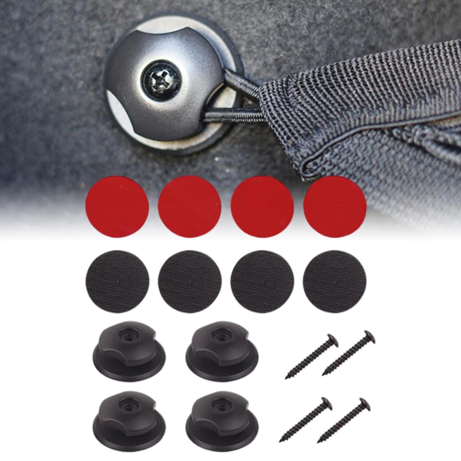 4x4Pcs Car Trunk Hooks Hanger for Car Rear Cargo Trunk Storage Net Black