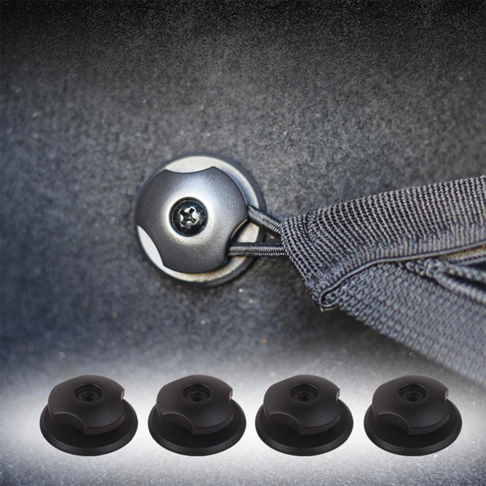 3x4Pcs Car Trunk Hooks Hanger for Car Rear Cargo Trunk Storage Net Black