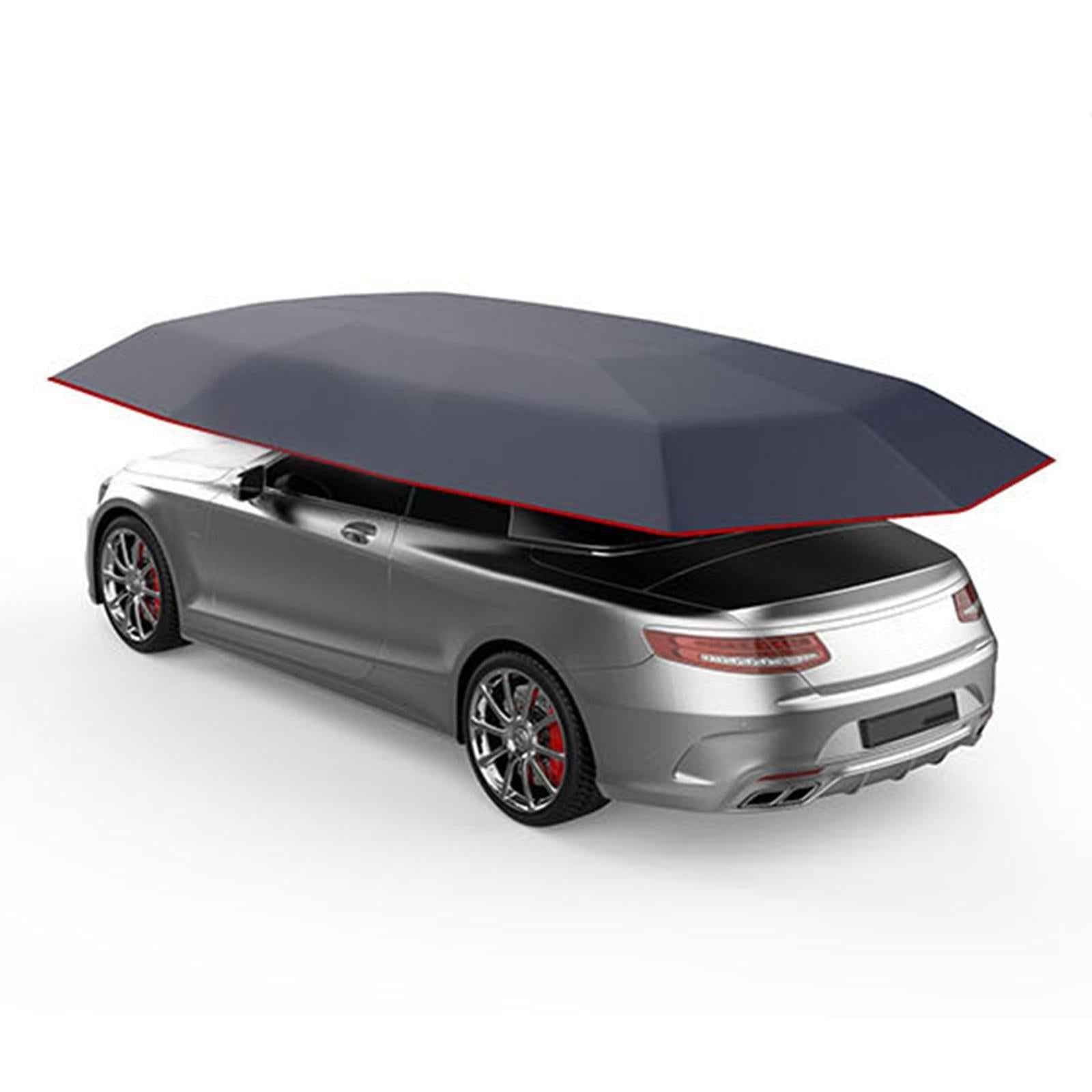 Heat Insulation Curtain Heatshield Roof Umbrella Shade for Car Vehicle 4.5x2.3m Navy Blue