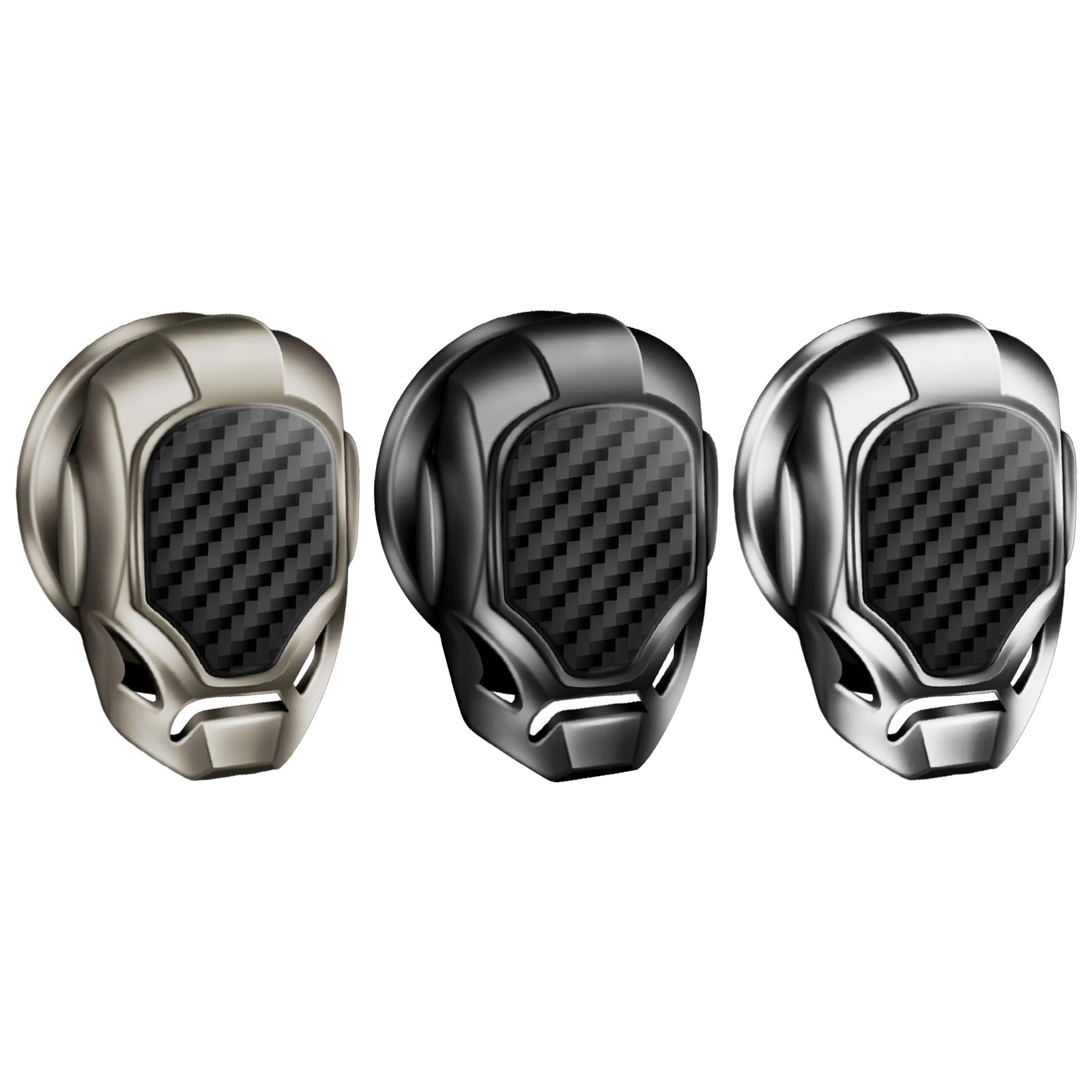 3xInterior Engine Start Button Hard Cover Stickers Anti Scratch Silver
