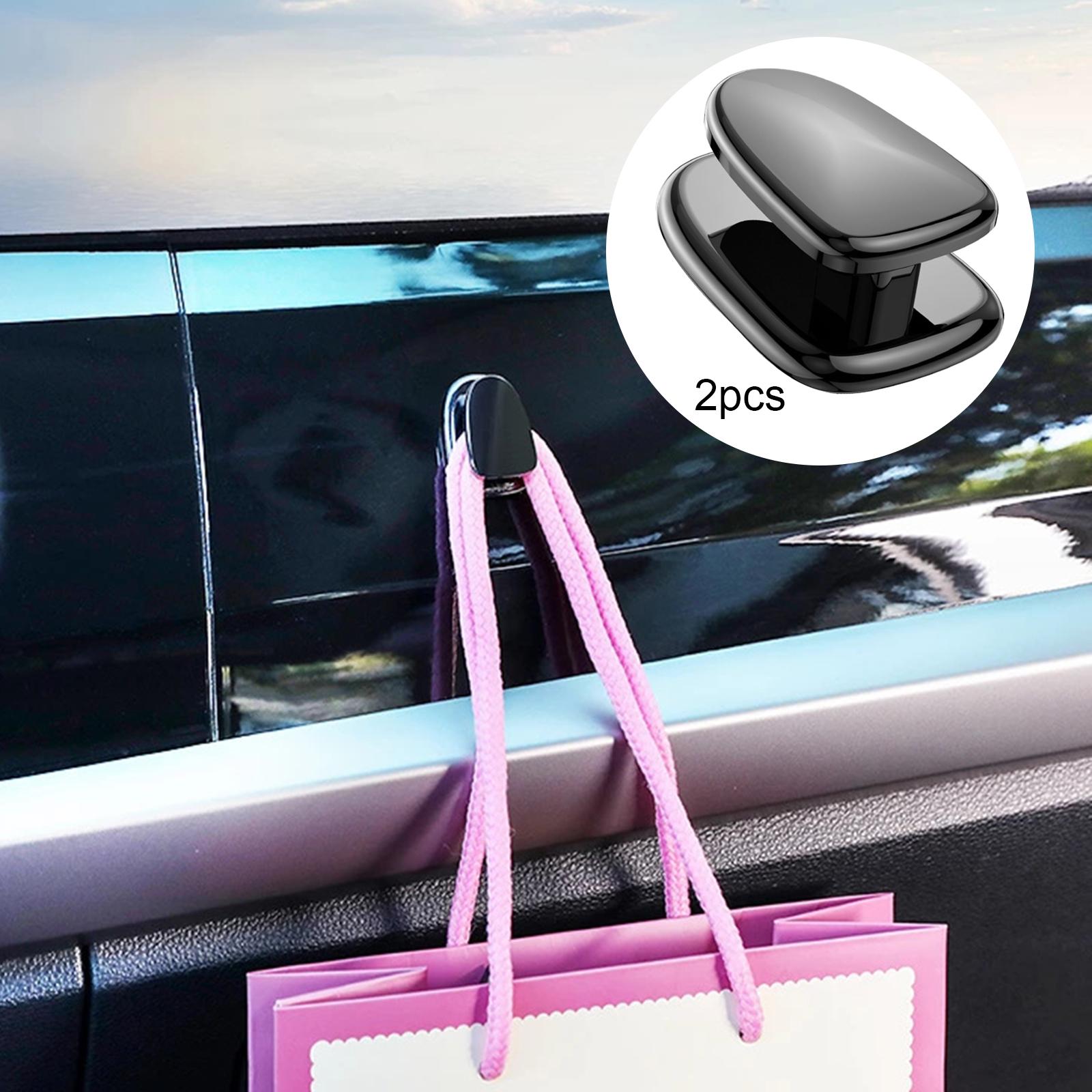 2Pcs Car Hooks Accessories Multifunctional for Car Interior Vehicle Black