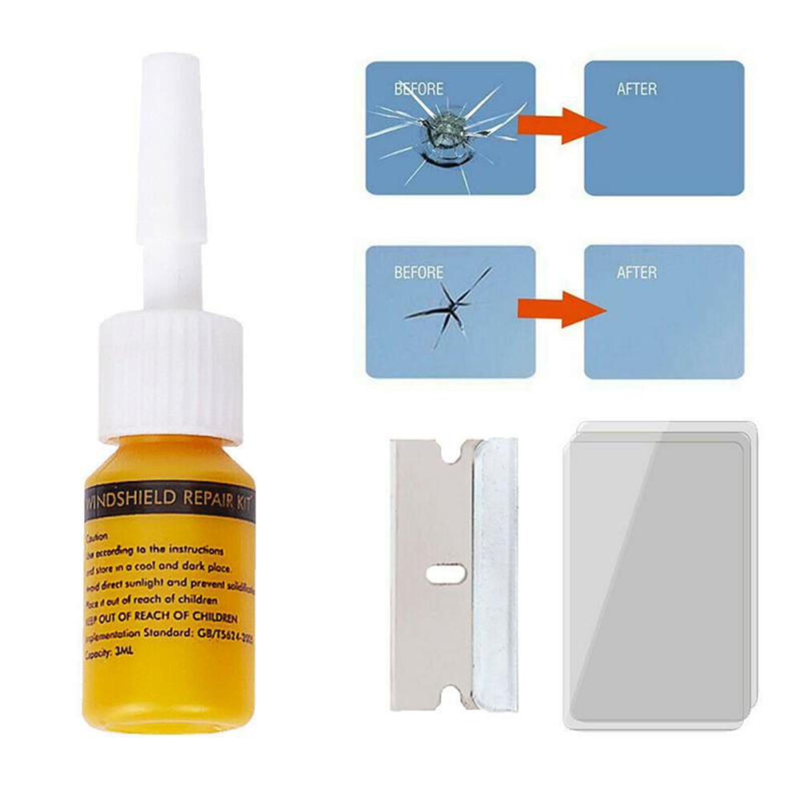 3xCar Window Repair Fluid Scratch Fixing Window Glass Crack Restore Tools
