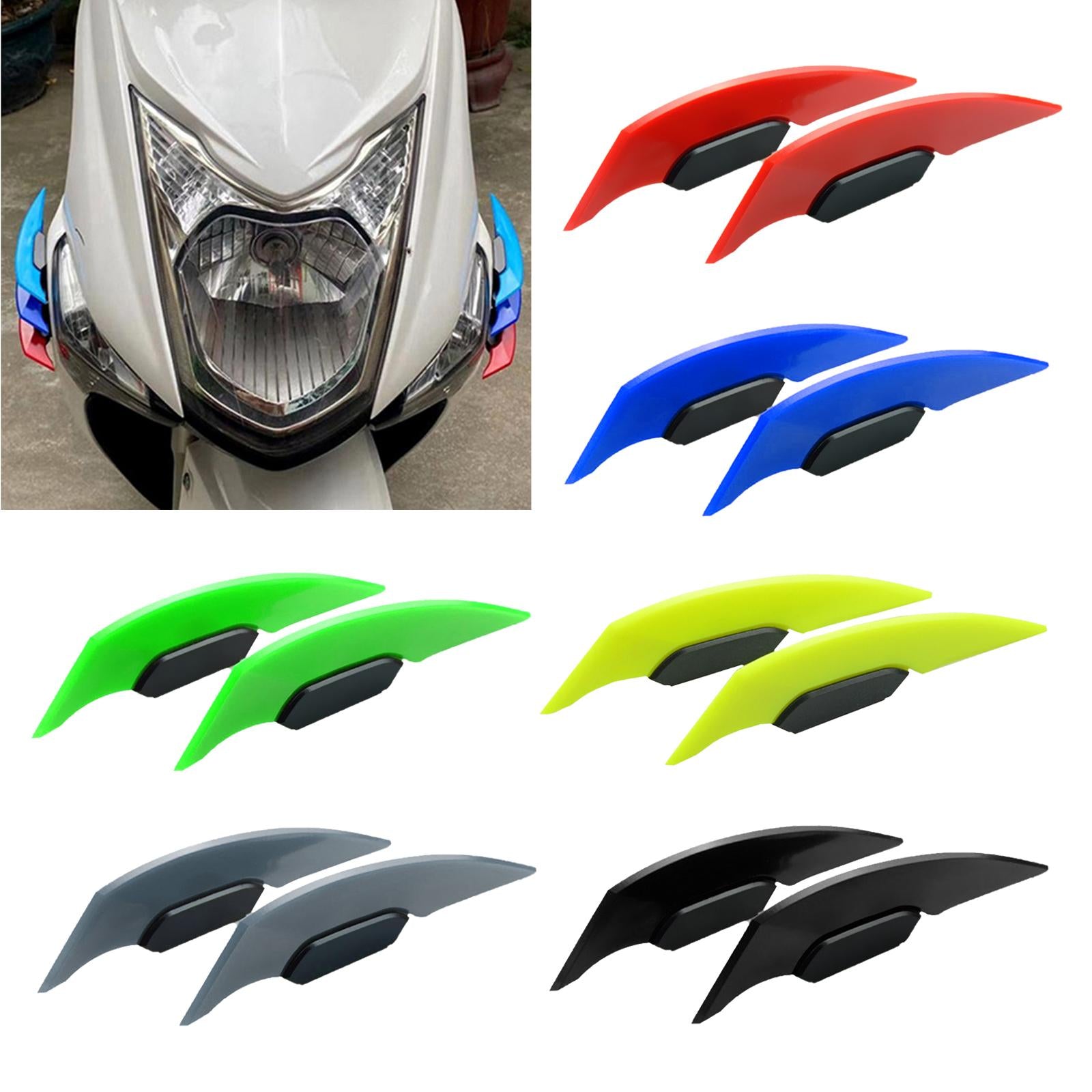 4xMotorcycle Winglet Aerodynamic Spoiler Wing Fit for Electric Motorcycles Red