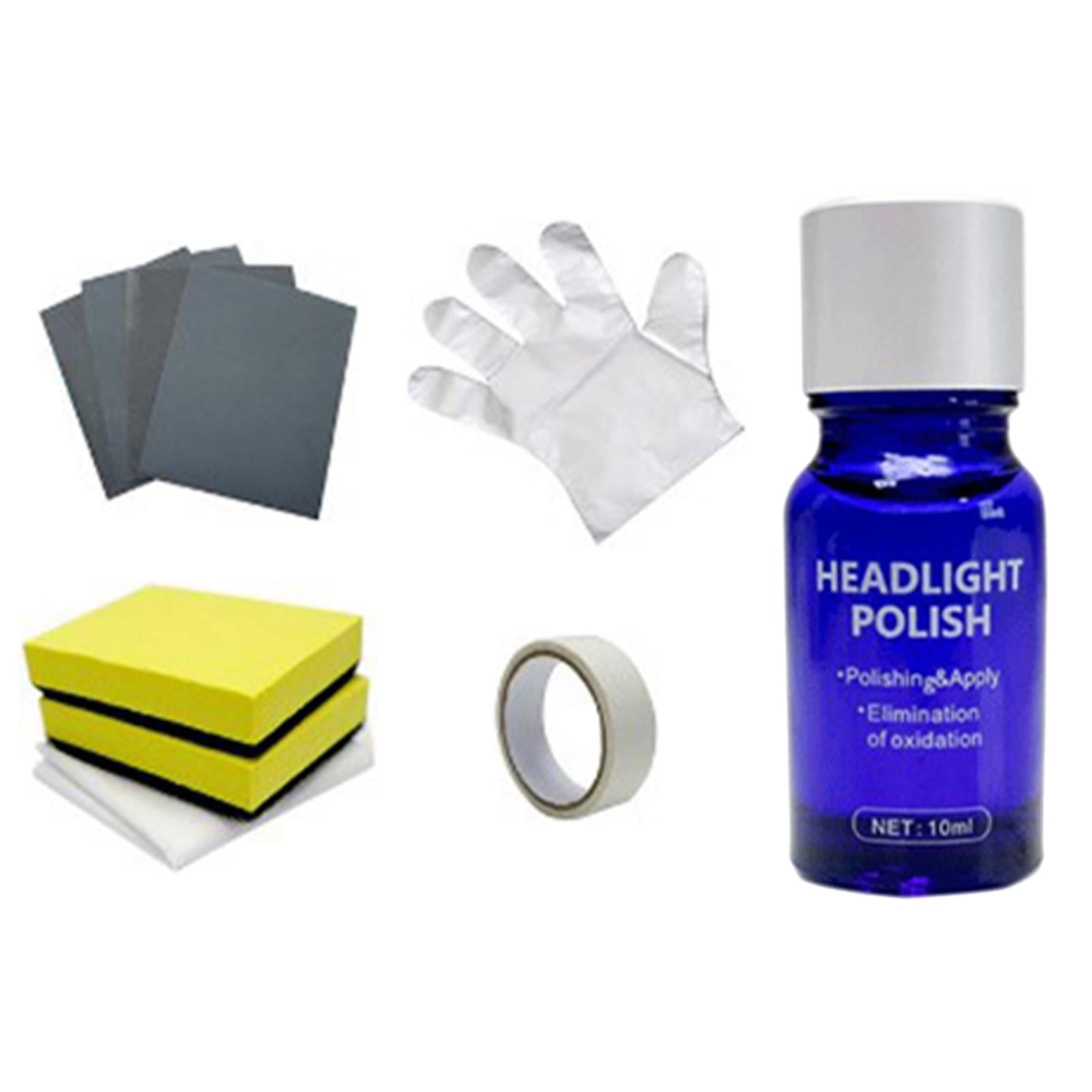 2xHeadlight Lens Restoration Repair Kit Aging Polish Liquid Lens Restorer 10ml