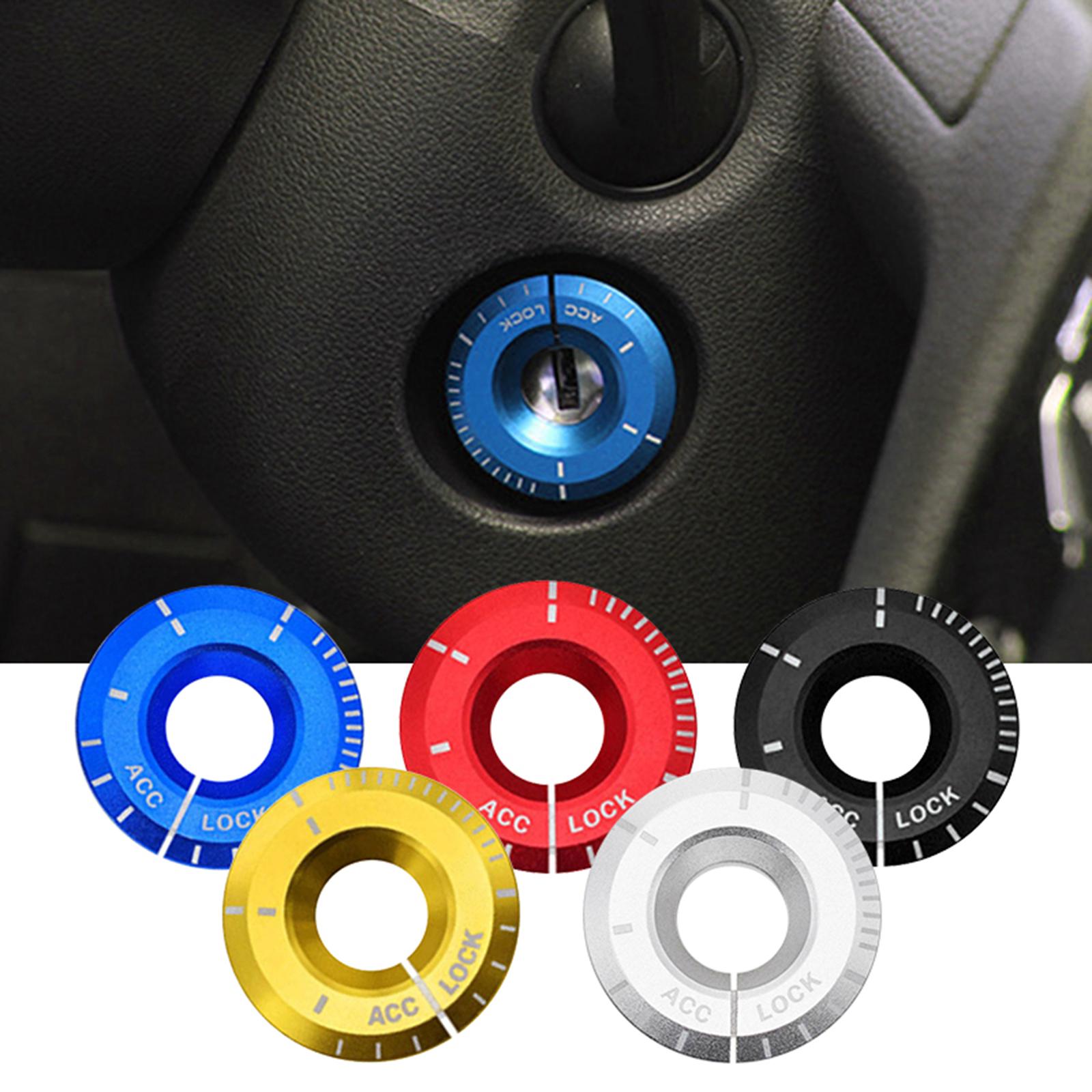 3xCar Engine Start Ignition Cover Key Hole Decoration Trim for Audi Blue