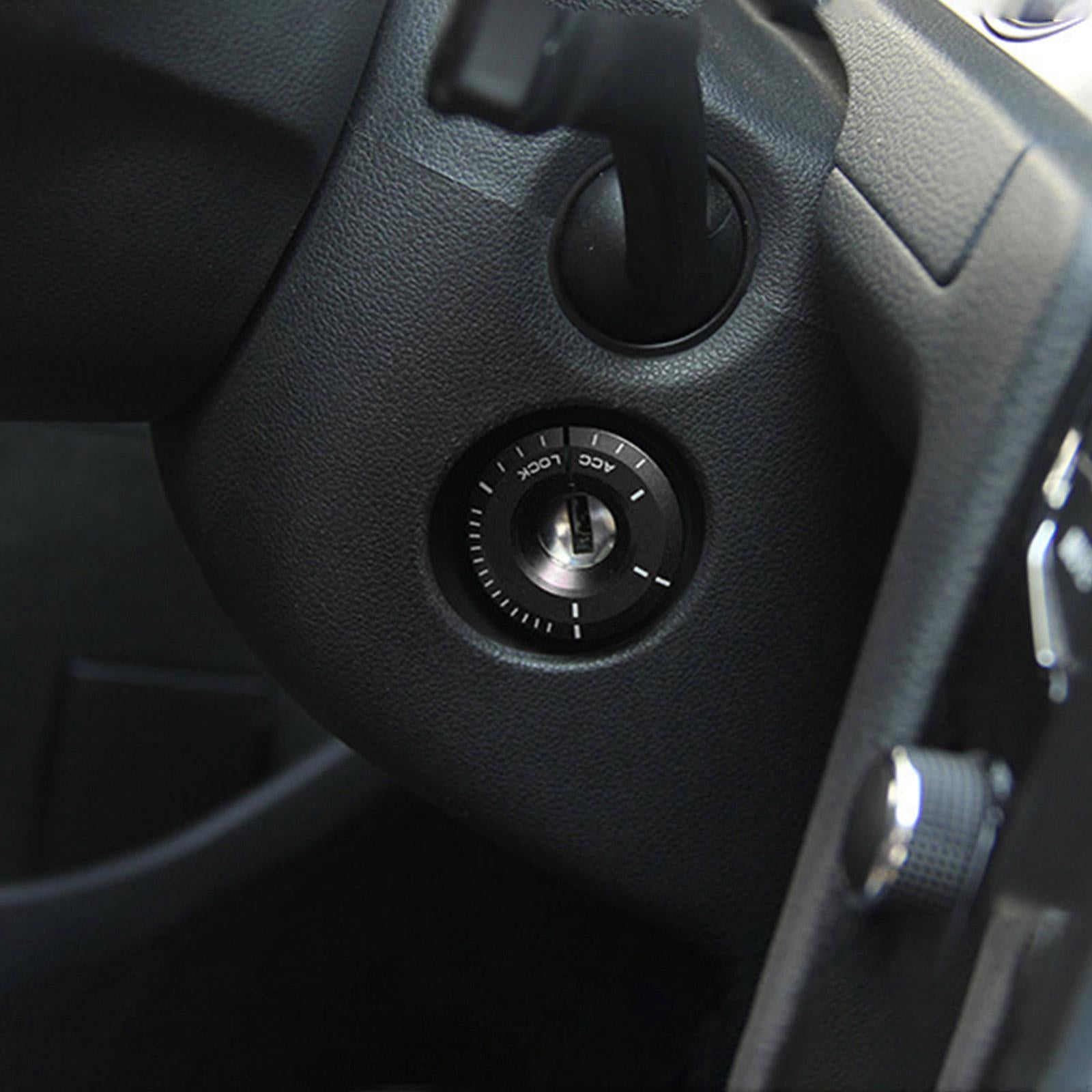 4xCar Engine Start Ignition Cover Key Hole Decoration Trim for Audi Black