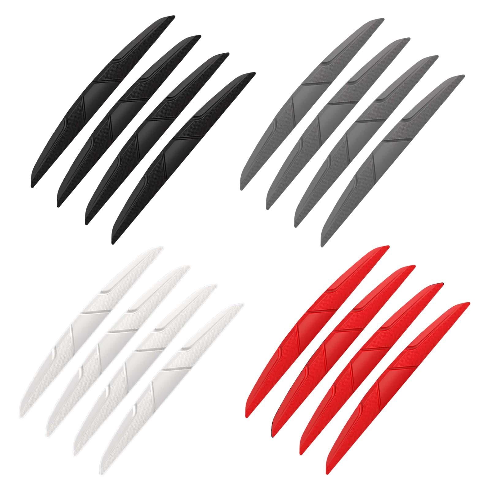 3x4x Car Anti Collision Guard Strip Bar Stickers Rear View Mirror Bumper Black