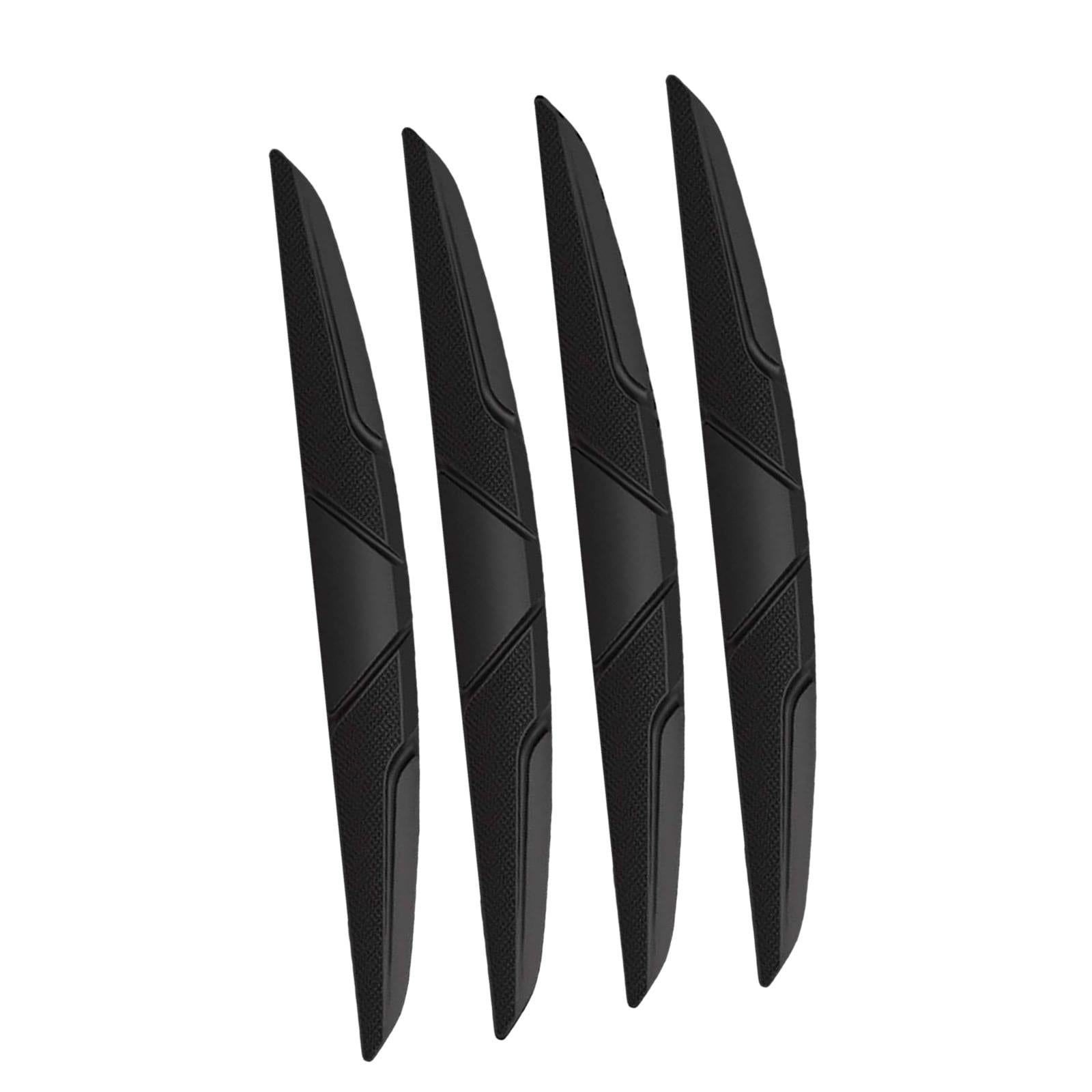 3x4x Car Anti Collision Guard Strip Bar Stickers Rear View Mirror Bumper Black