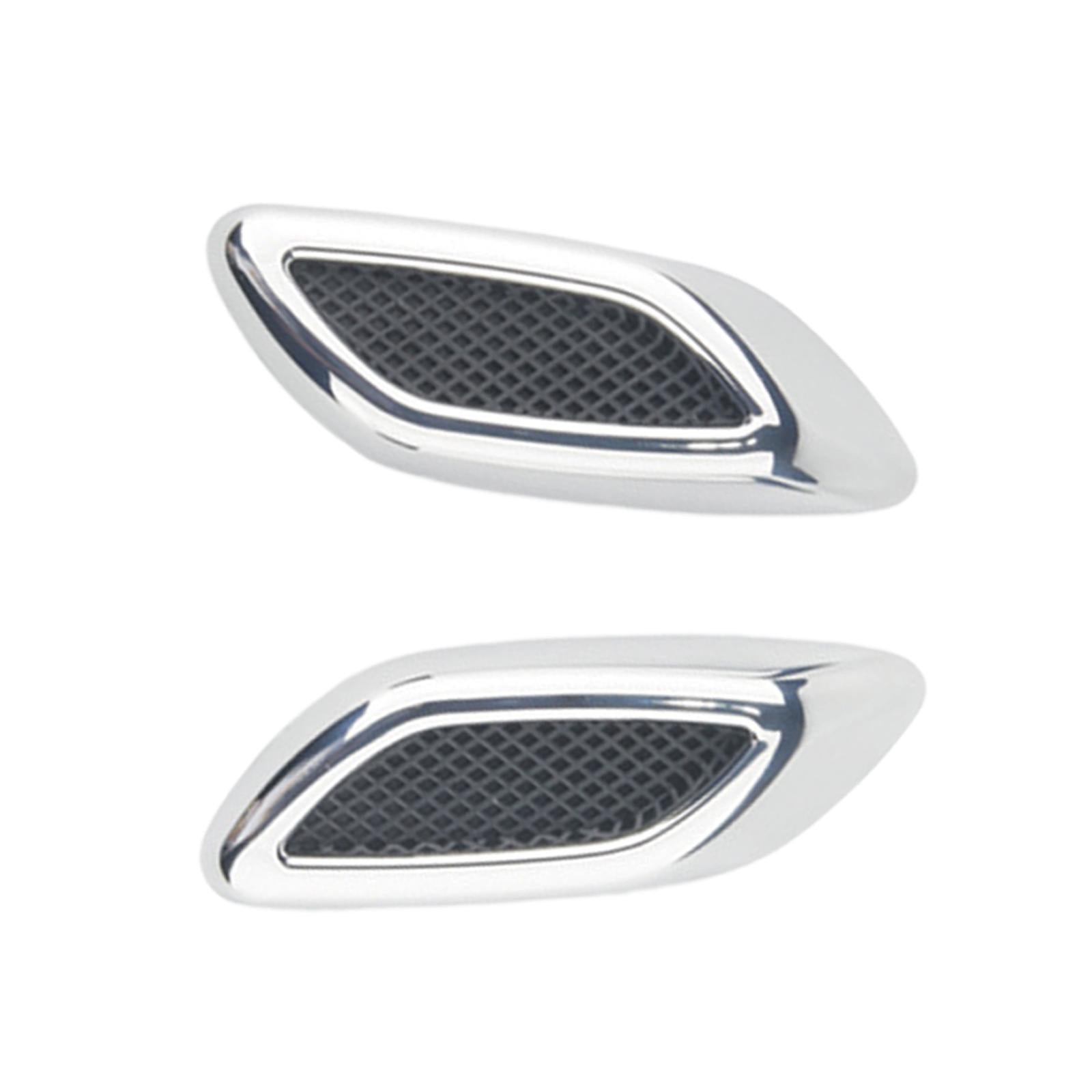 4xAir Outlet Fender Accessories Decorative Decoration Silver 2pcs