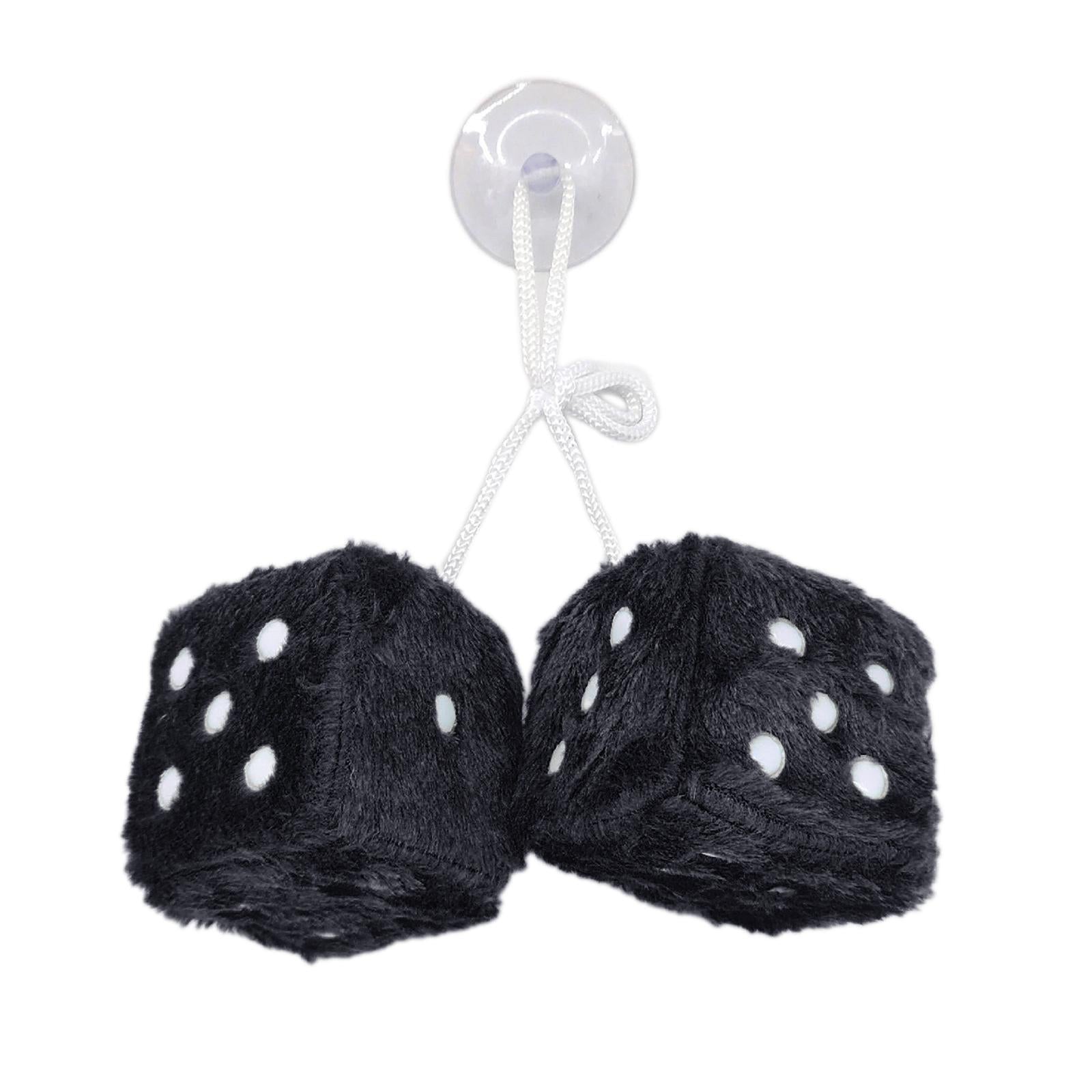 3x2Pcs Mirror dices Soft Hanging dices Model for Ornament Decoration black