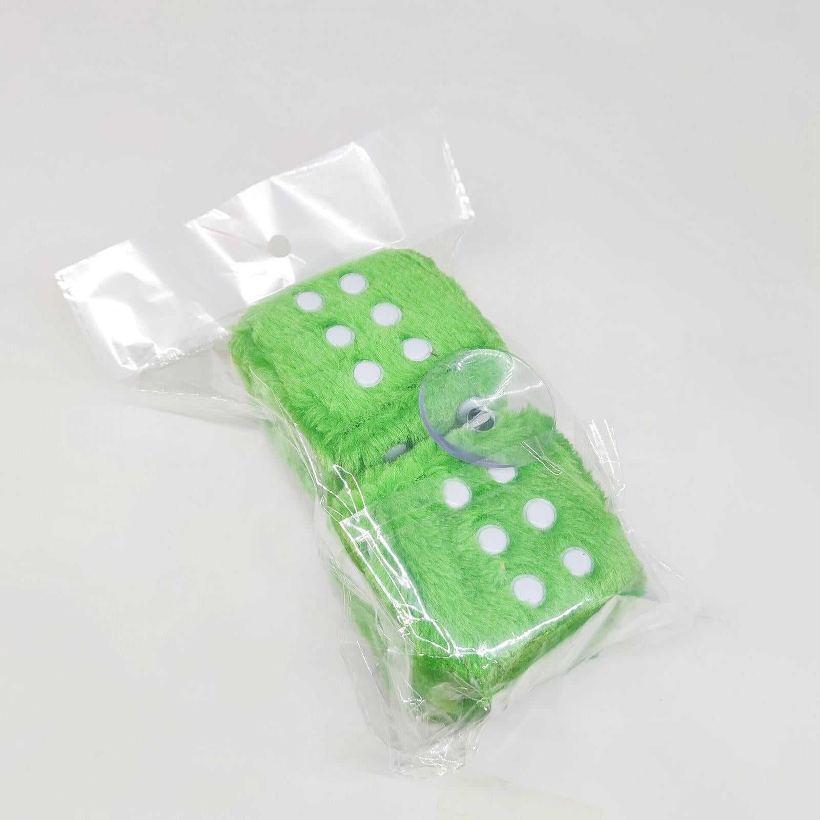 2x2Pcs Mirror dices Soft Hanging dices Model for Ornament Decoration green