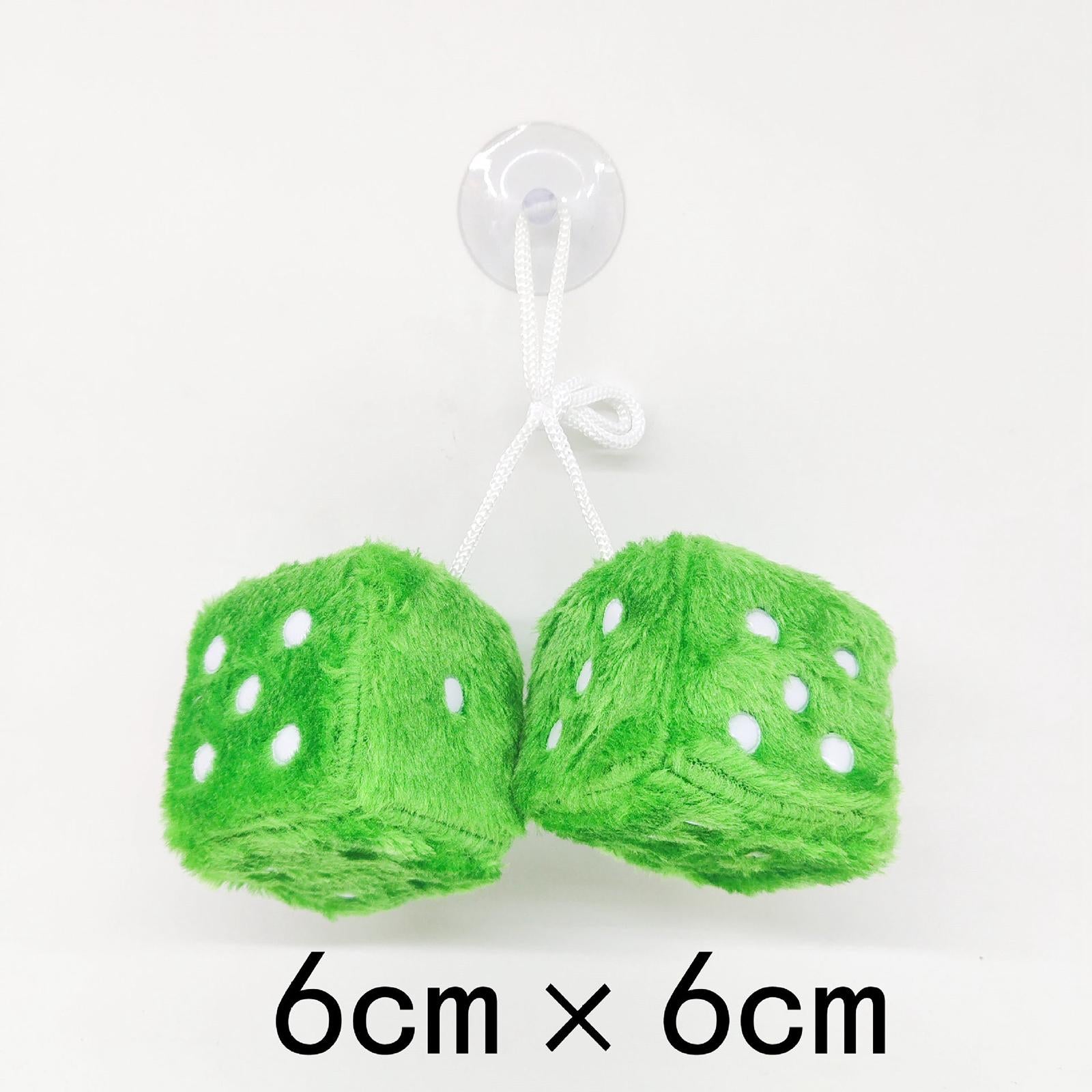 2x2Pcs Mirror dices Soft Hanging dices Model for Ornament Decoration green