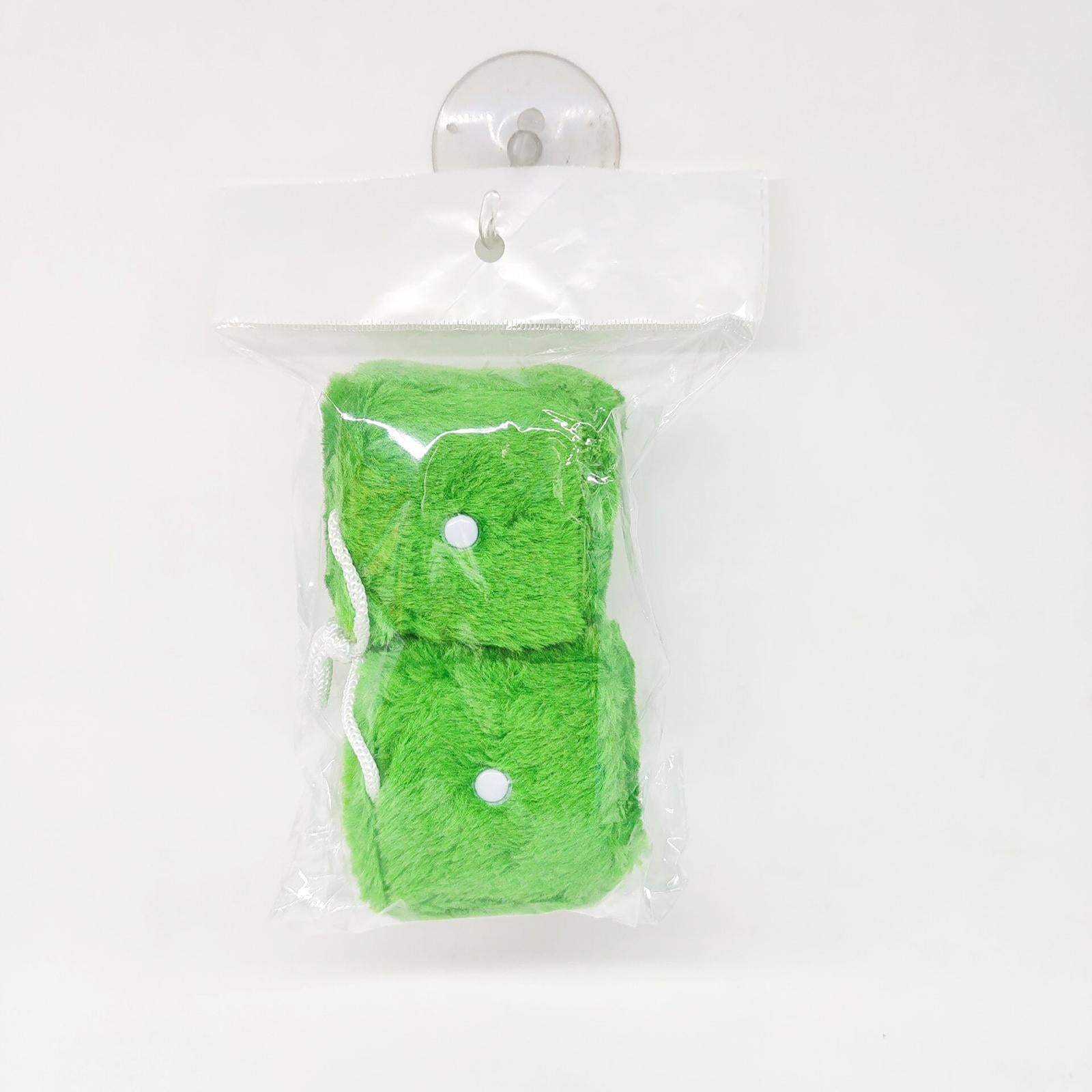 3x2Pcs Mirror dices Soft Hanging dices Model for Ornament Decoration green