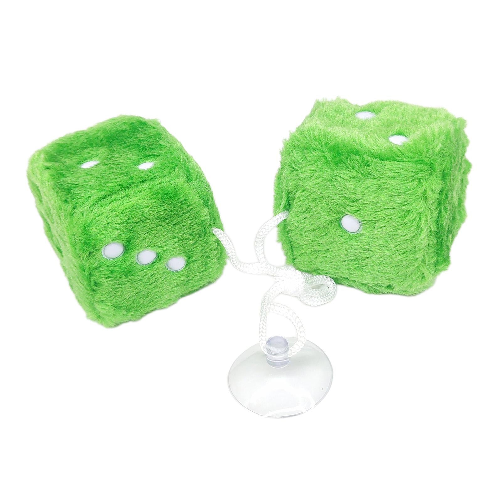 4x2Pcs Mirror dices Soft Hanging dices Model for Ornament Decoration green