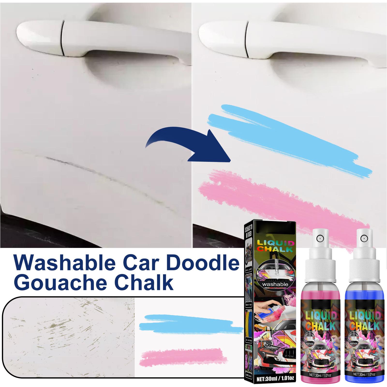 3xGraffiti Chalk Spray Paint Painting Washable for Concrete DIY Drawing Blue