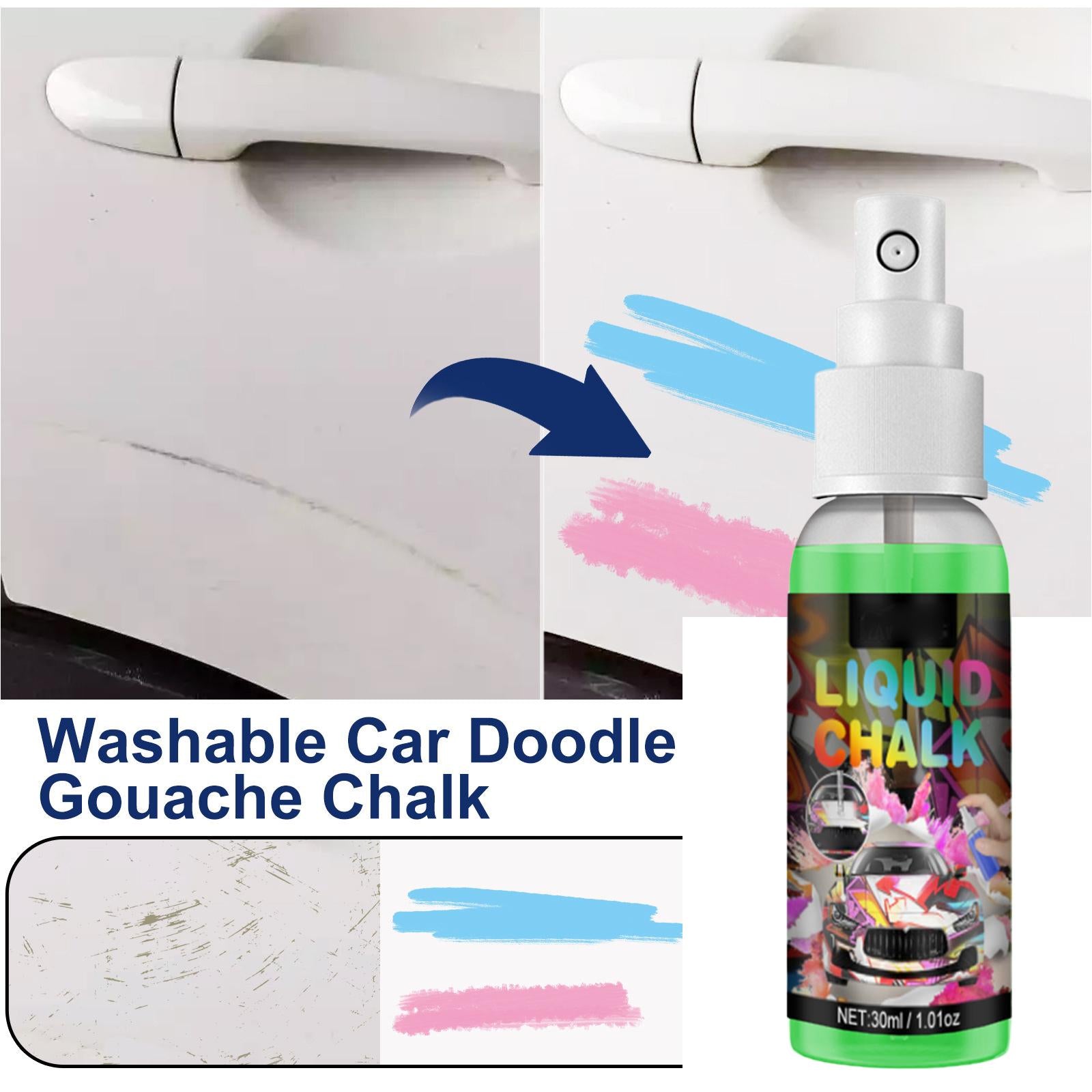 2xGraffiti Chalk Spray Paint Painting Washable for Concrete DIY Drawing Green