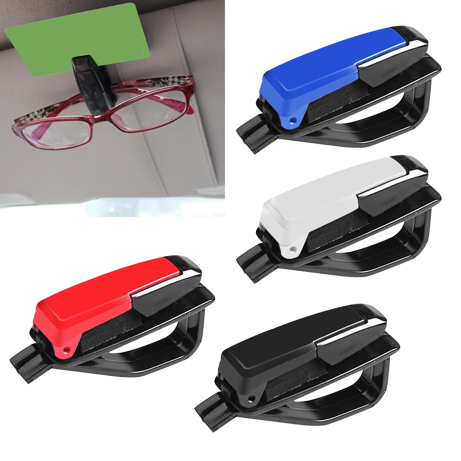 4xCar Sunglasses Holder Durable clip for Ticket blue