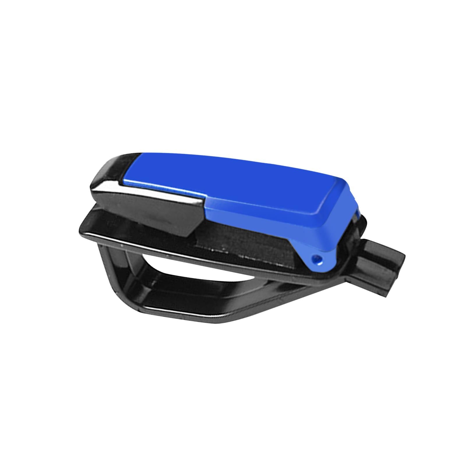 2xCar Sunglasses Holder Durable clip for Ticket blue