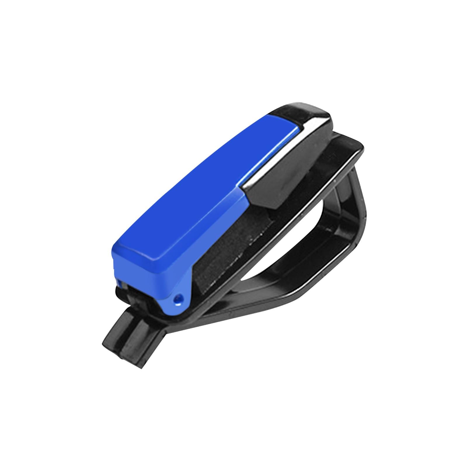 2xCar Sunglasses Holder Durable clip for Ticket blue