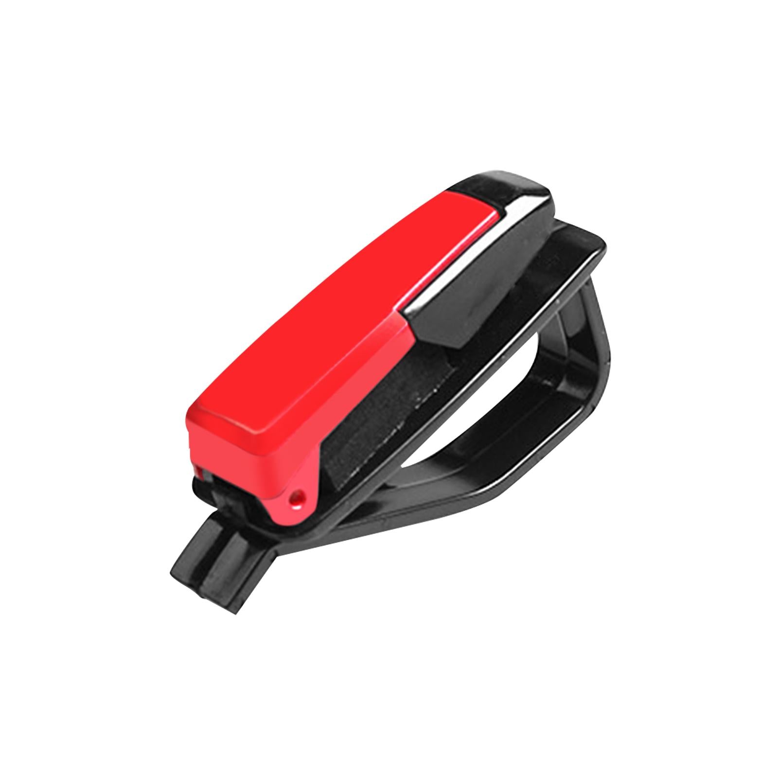 2xCar Sunglasses Holder Durable clip for Ticket red
