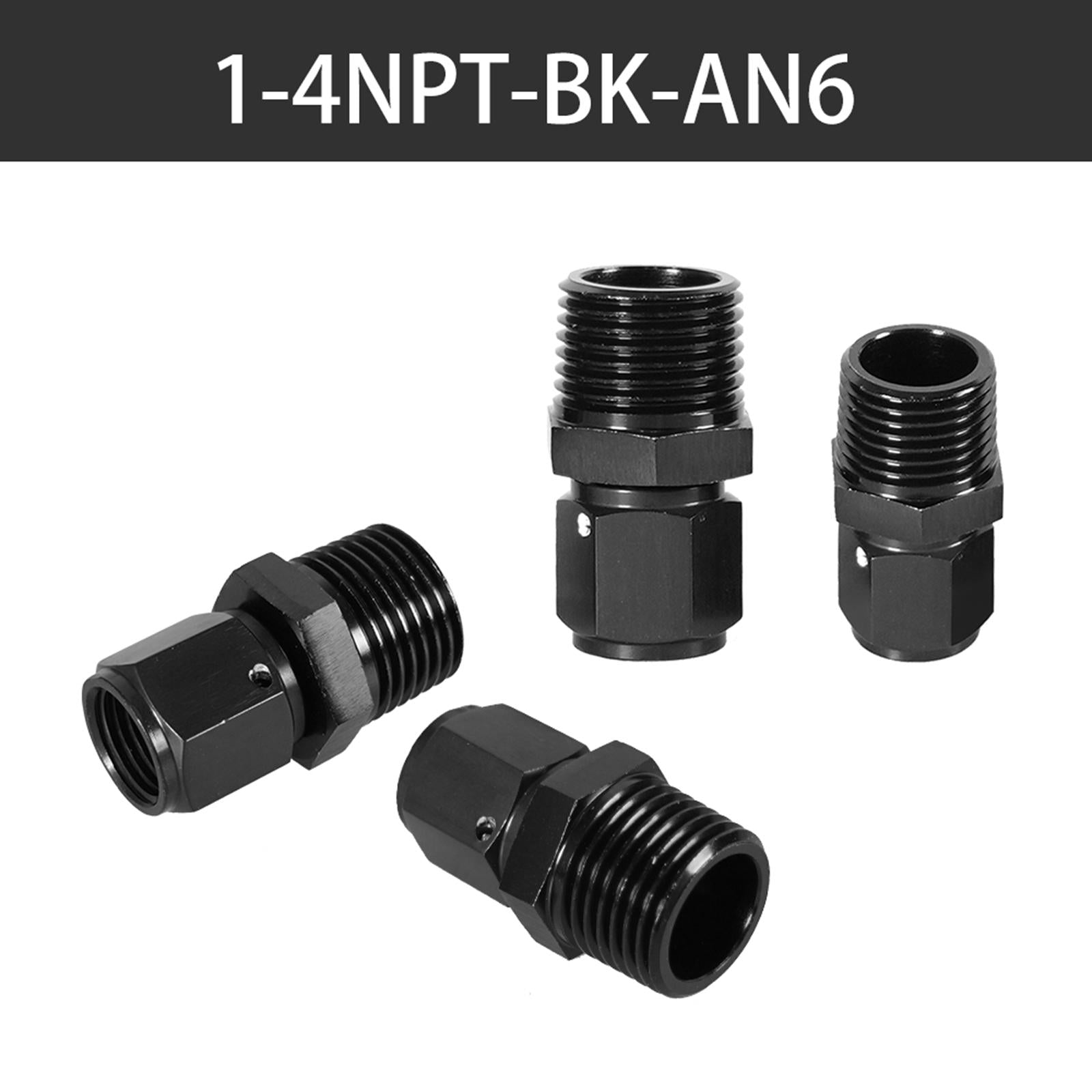 3xPipe Fitting Adapter Male to Female Accessories Replacement Durable AN6 to 1 4NPT