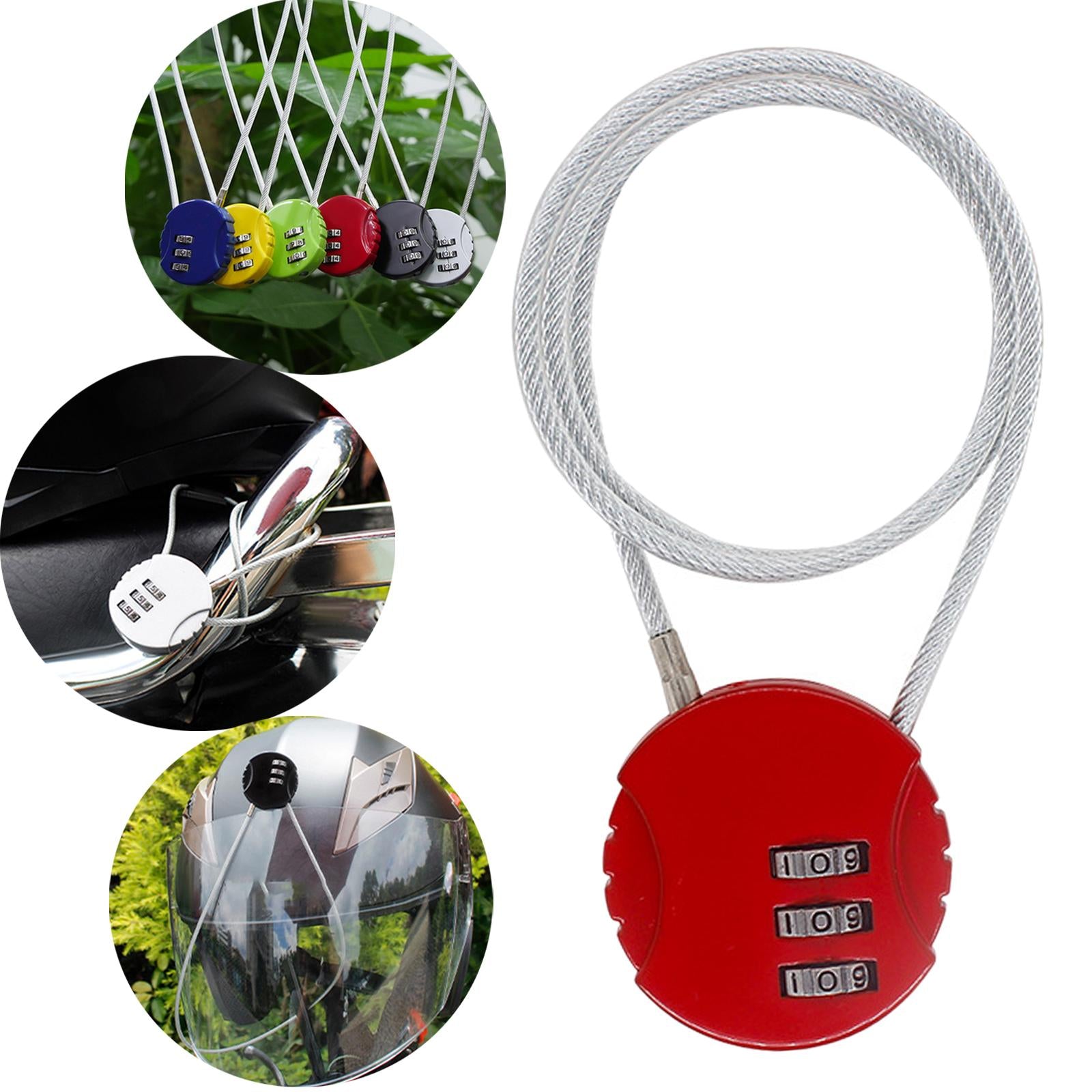 2xMotorcycle Helmet Lock Cycling lock Universal mini Backpack Red