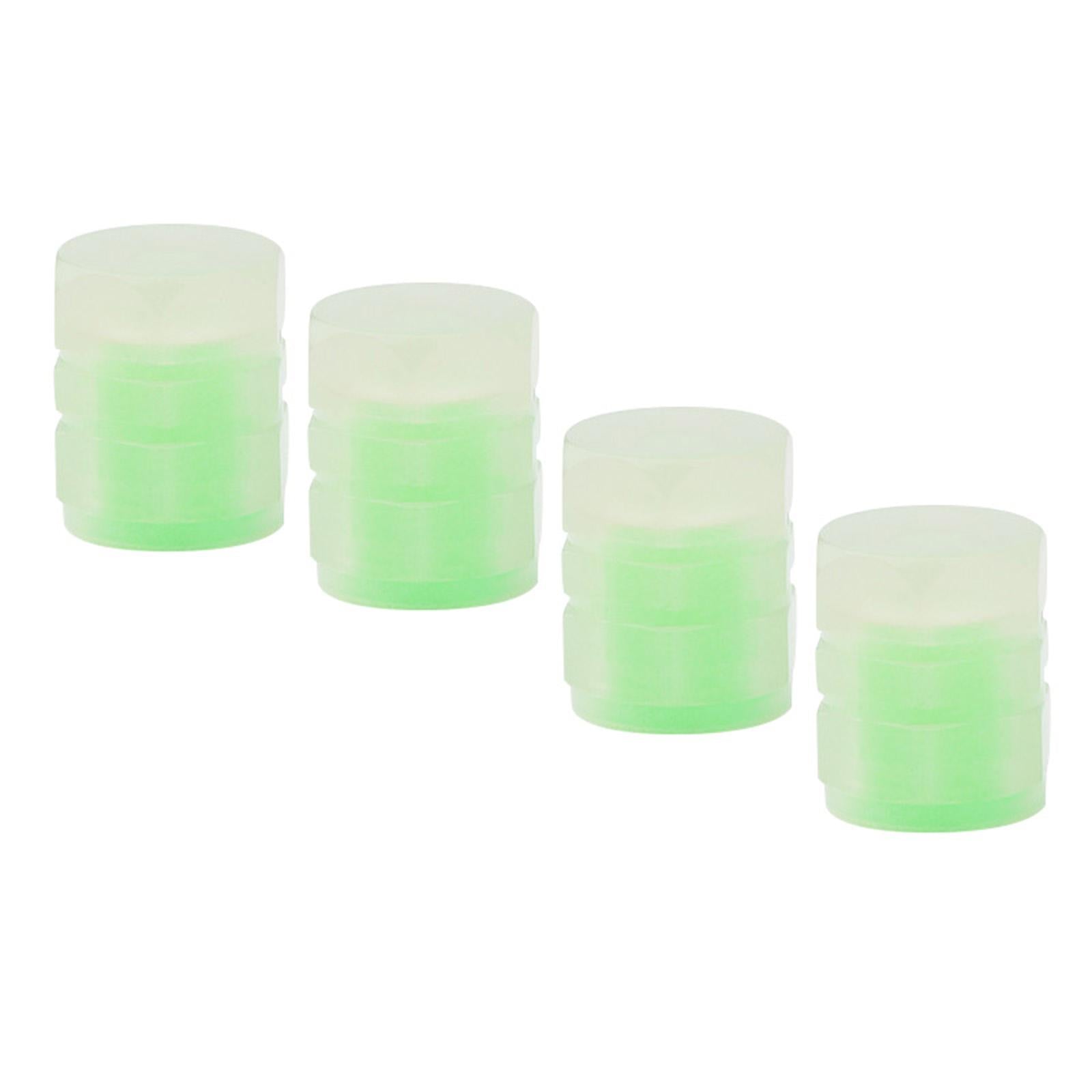 2x4x Car Tire Valve Stem Caps Luminous Glow in The Dark for Trucks Suvs