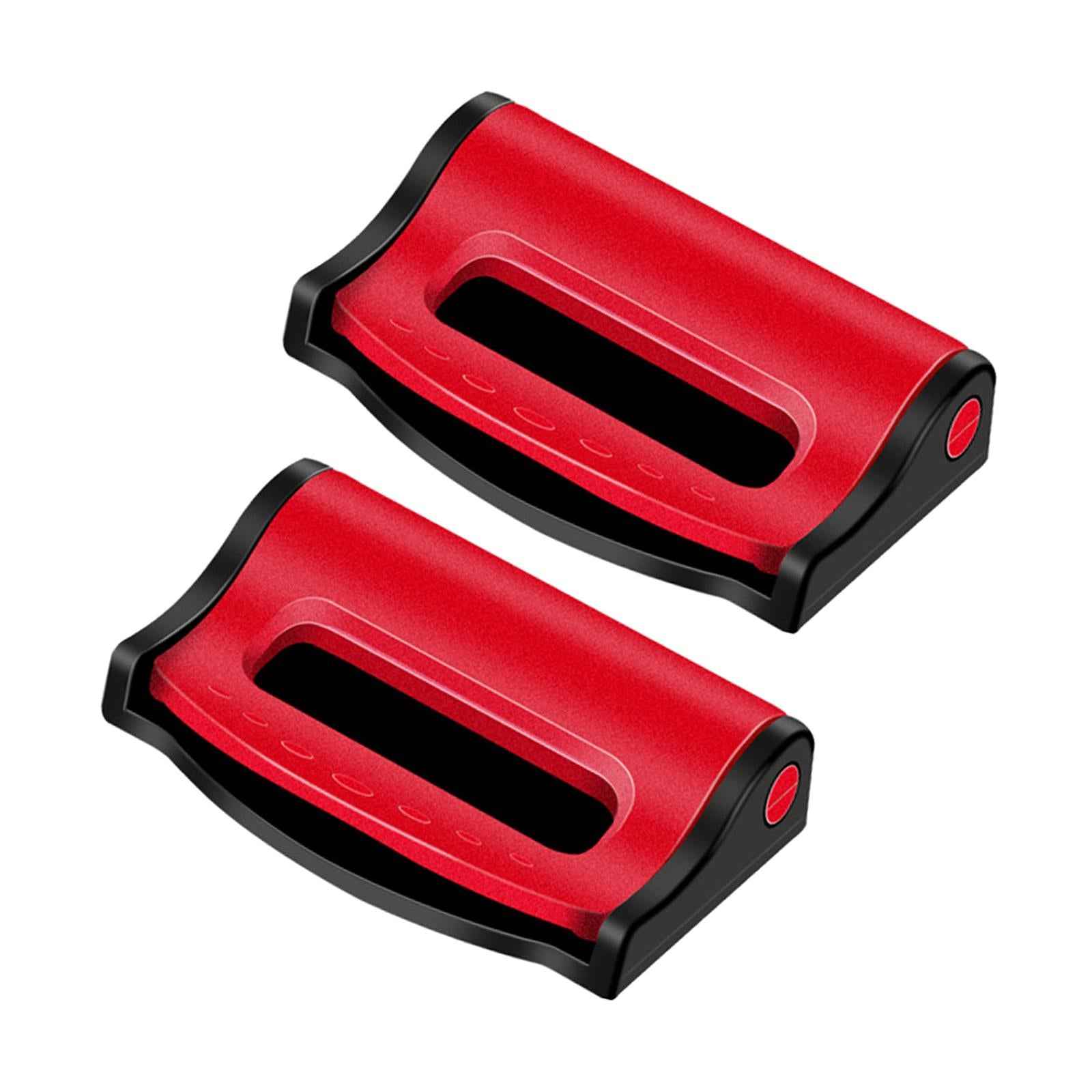 Car Automobile Seat Safety Belt Clip Stopper Adjuster Comfortable Durable Red