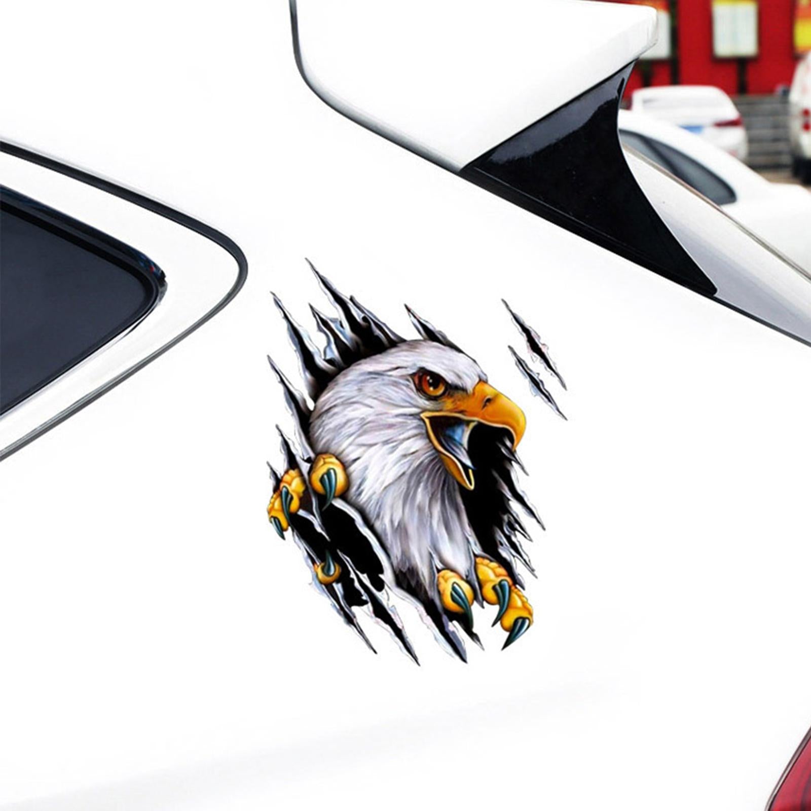 4xEagle Car Sticker Decals Simulation Cartoon for Bumpers Motorcycle Left
