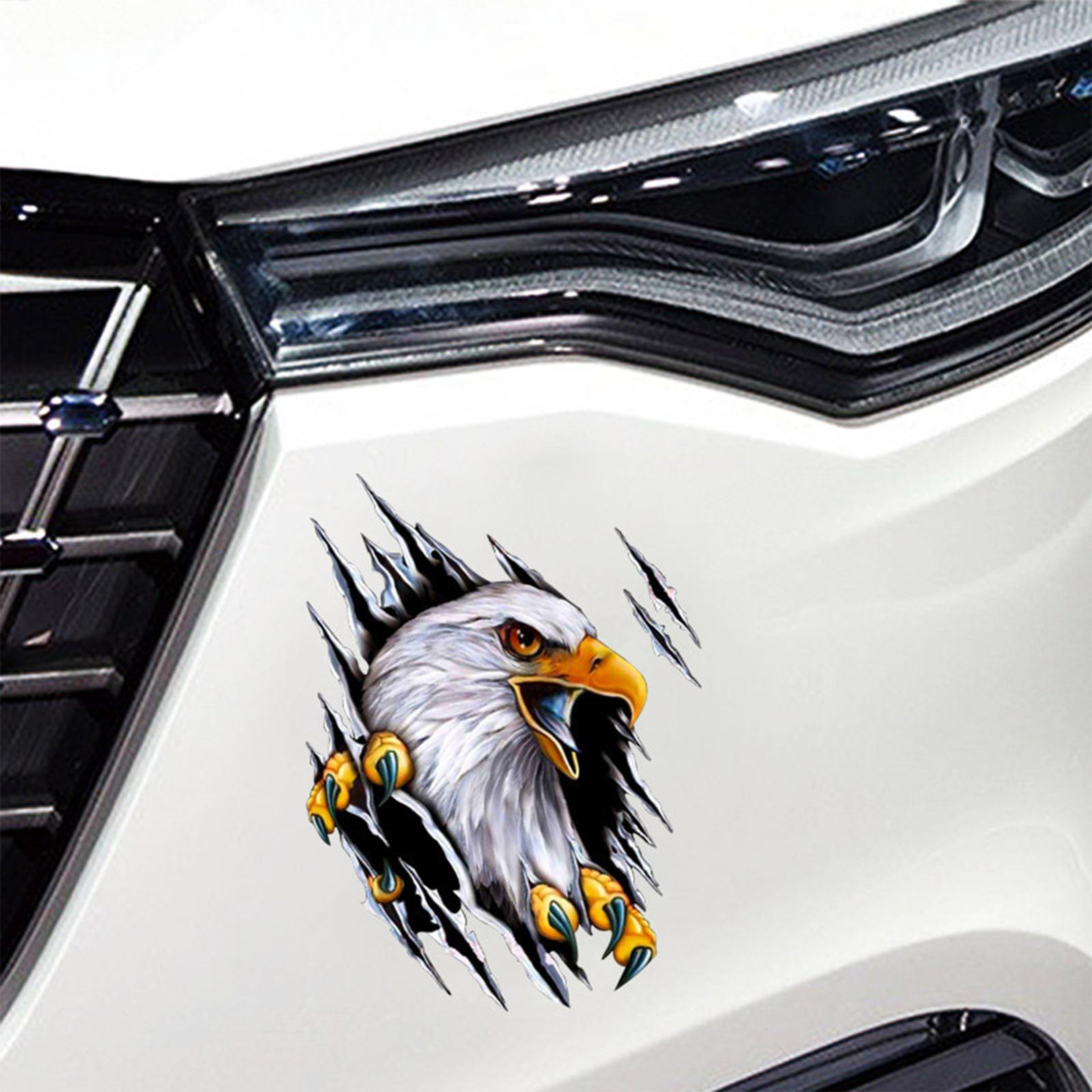 2xEagle Car Sticker Decals Simulation Cartoon for Bumpers Motorcycle Left