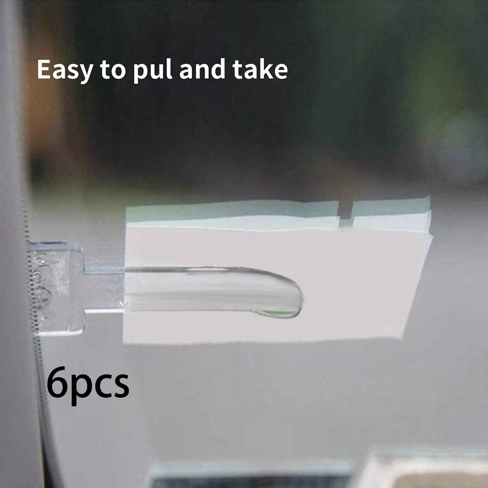 6Pcs Car Windscreen Parking Ticket Clip Holder Transparent for car