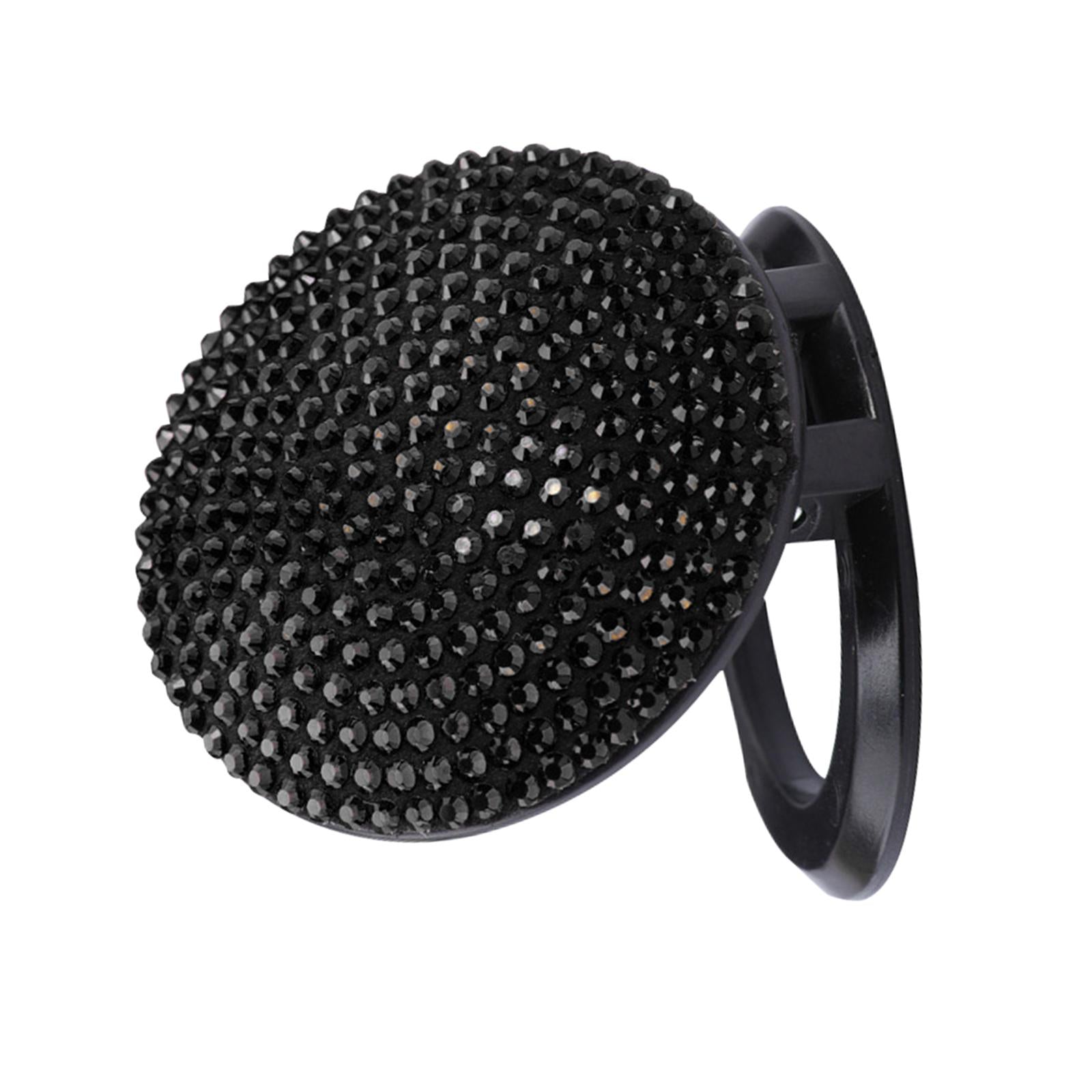 2xCar Automotive Push Ignition Start Button Protective Cover Shiny Glitter Black