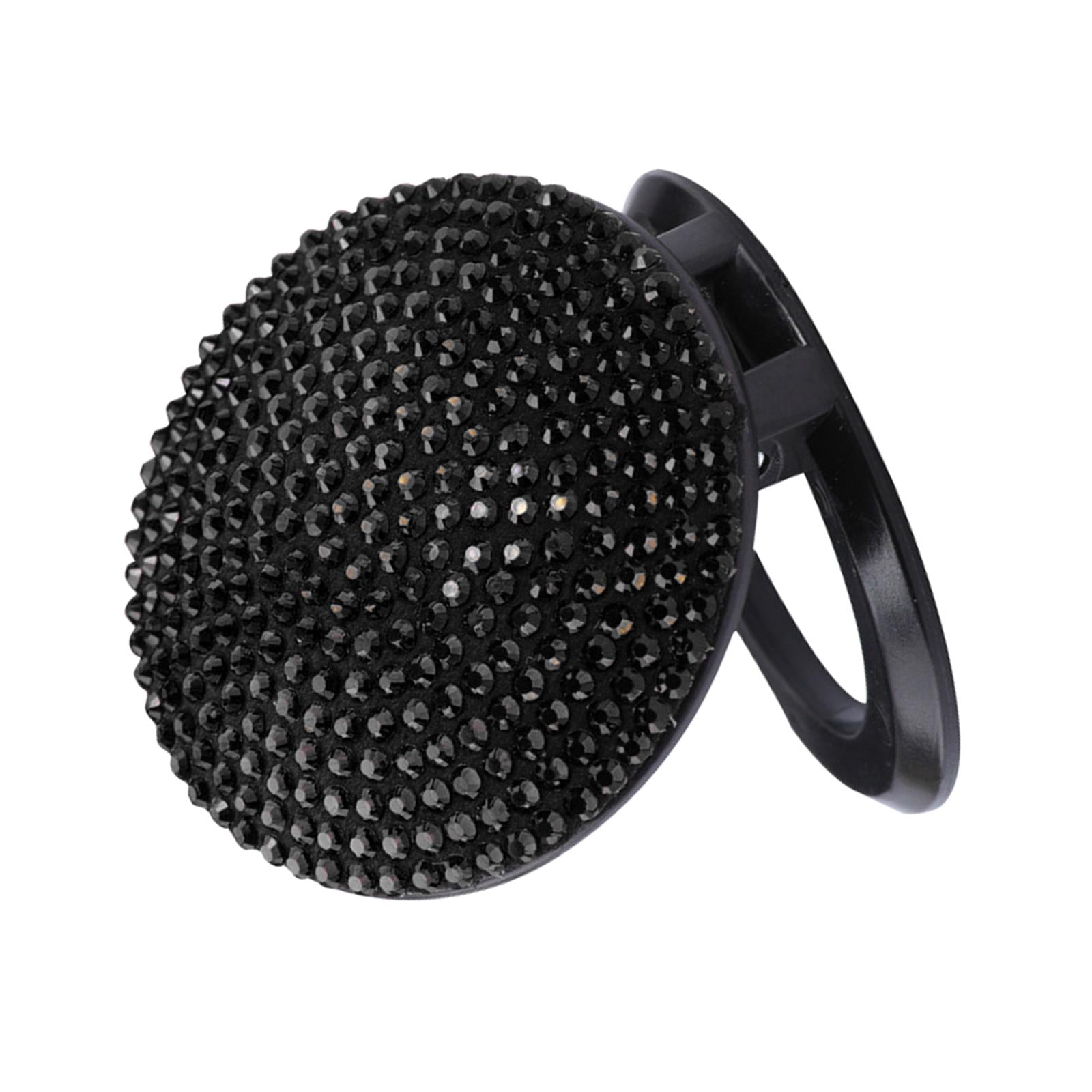 2xCar Automotive Push Ignition Start Button Protective Cover Shiny Glitter Black