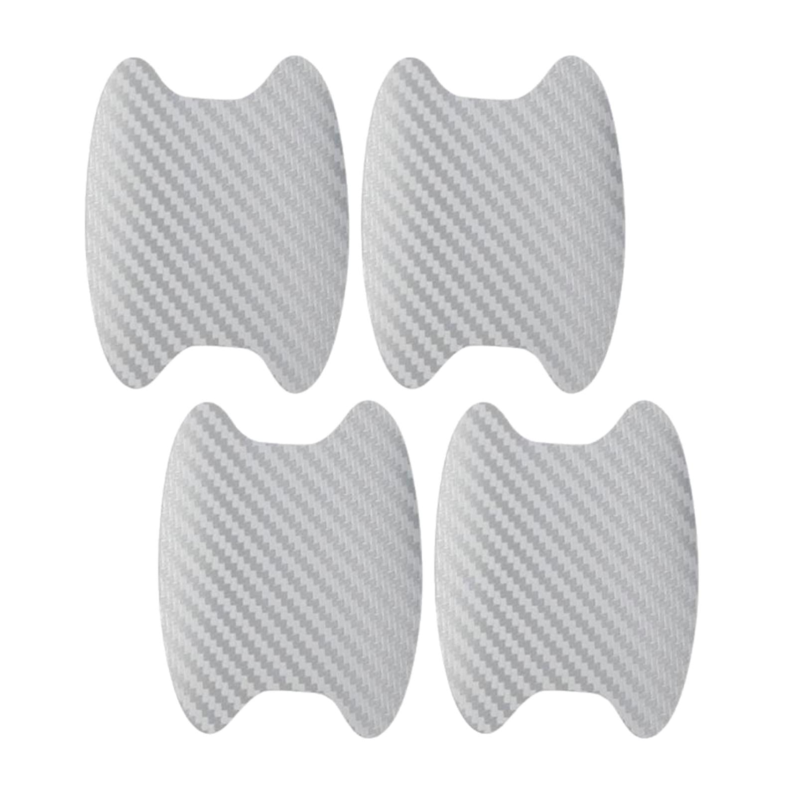 4x4x Car Door Handle Sticker Anti Scratches Universal for Truck SUV Argent