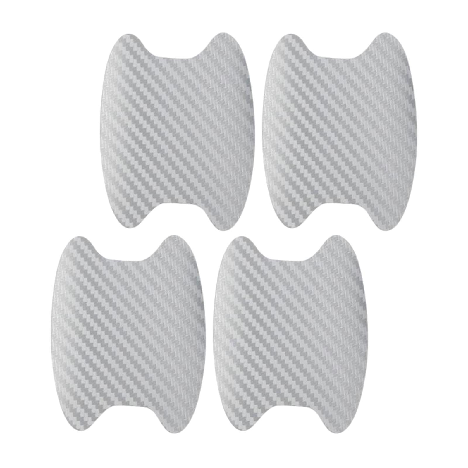 4x4x Car Door Handle Sticker Anti Scratches Universal for Truck SUV Argent