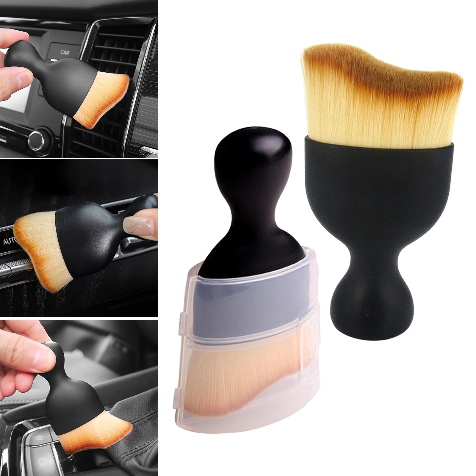 4xCar Detailing Brush for Air Conditioner Vents Dashboard Automotive no Storage Box