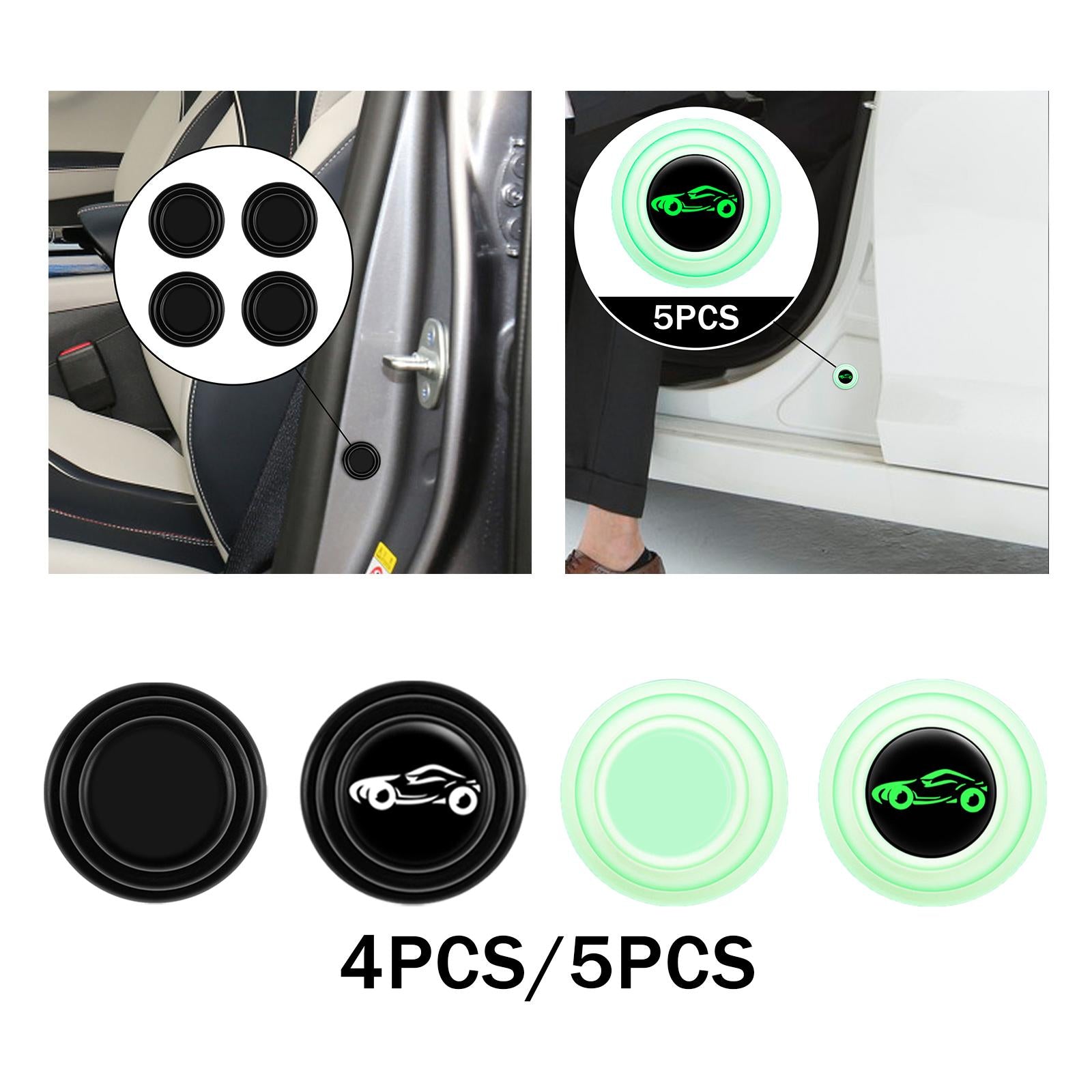 2xCar Door Absorber Cushion Gasket Decorative Buffer Bumper Cushion 4x Black no Sign