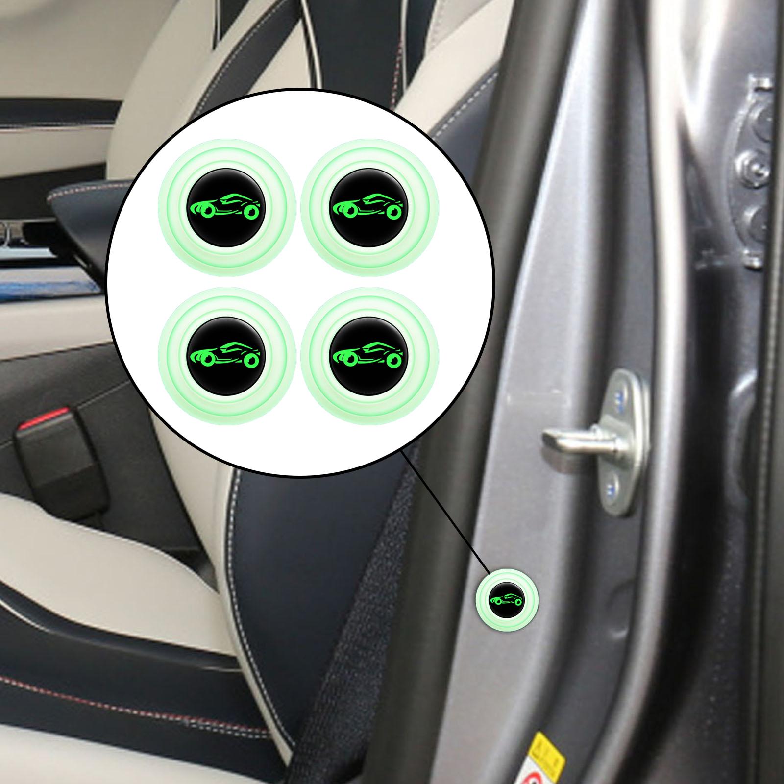 2xCar Door Absorber Cushion Gasket Decorative Buffer Bumper Cushion 4xLuminous with Sign