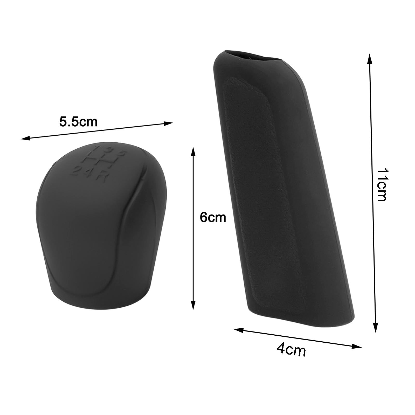 4xAutomotive Gear Shift Knob Cover Protective for Ford Focus Replacement Black Set