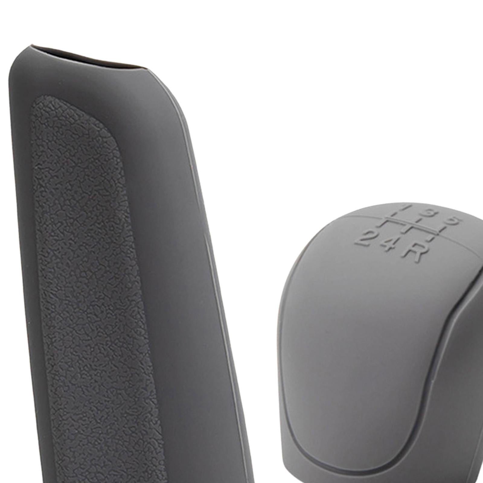 2xAutomotive Gear Shift Knob Cover Protective for Ford Focus Replacement Gray Set